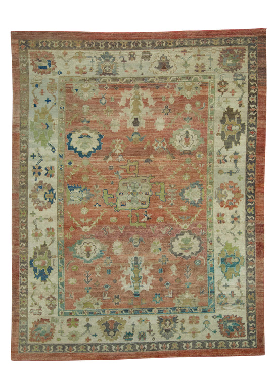 Turkish Oushak Old Wool Rug 9'4" x 12' #18061