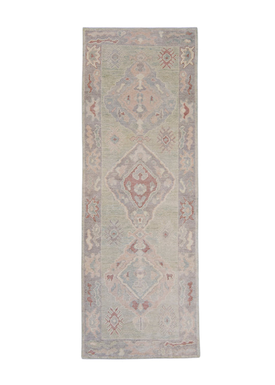 Turkish Oushak Runner Rug 2'10" x 8'1" #16652