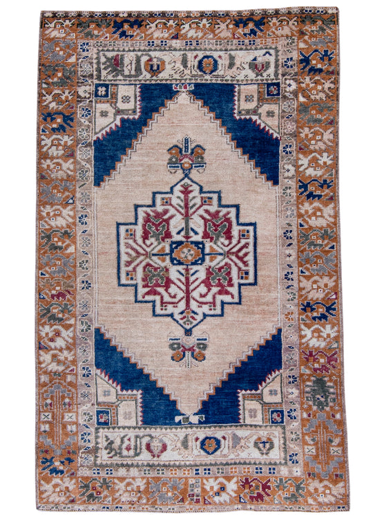 Turkish Vintage Anatolian Rug 3'9" x 6' #16812