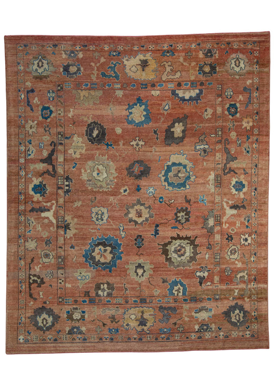 Turkish Oushak Old Wool Rug 9'7" x 11'6" #18062