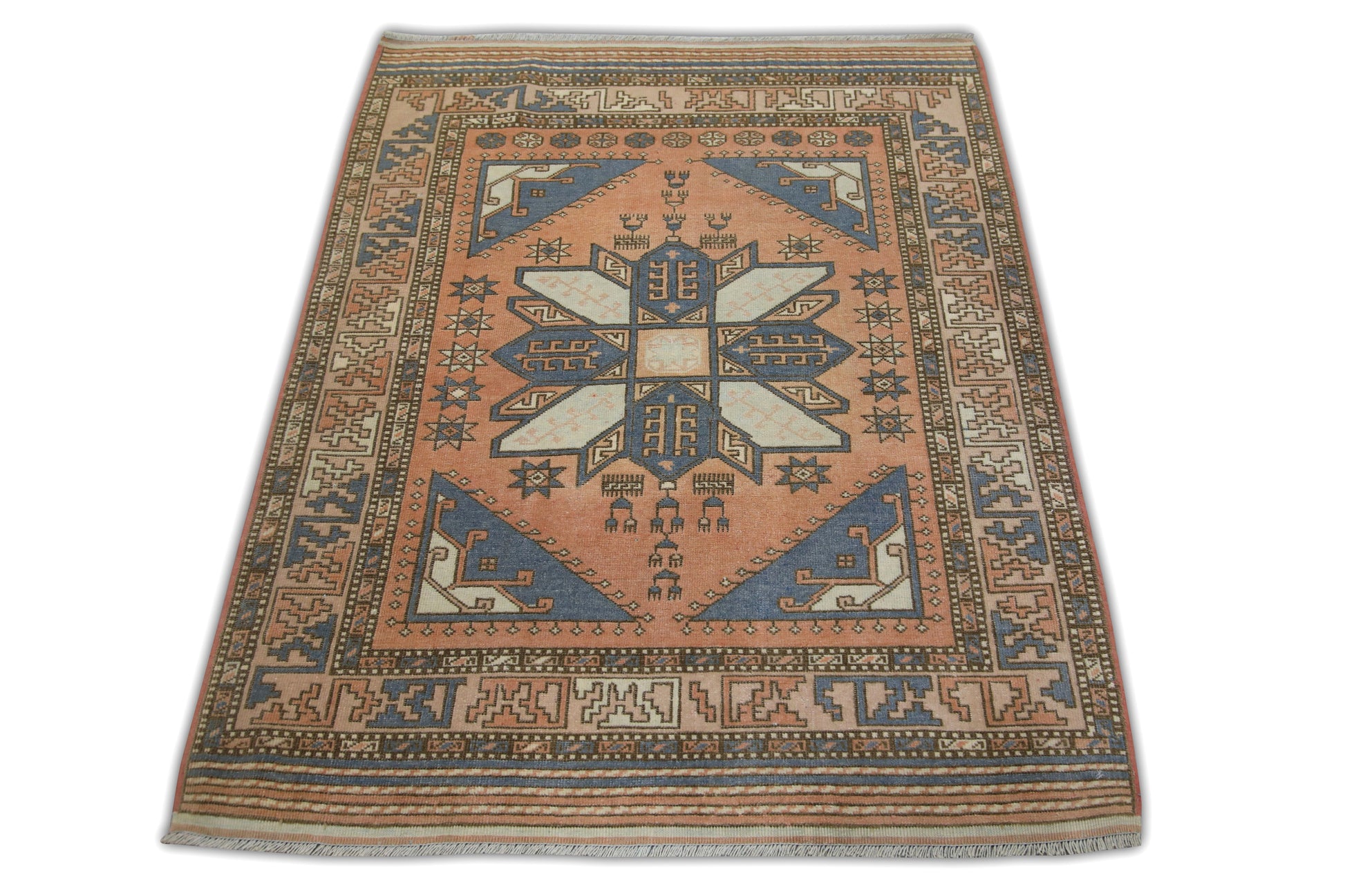 Turkish Vintage Anatolian Rug  3'5" x 4'2" #5012