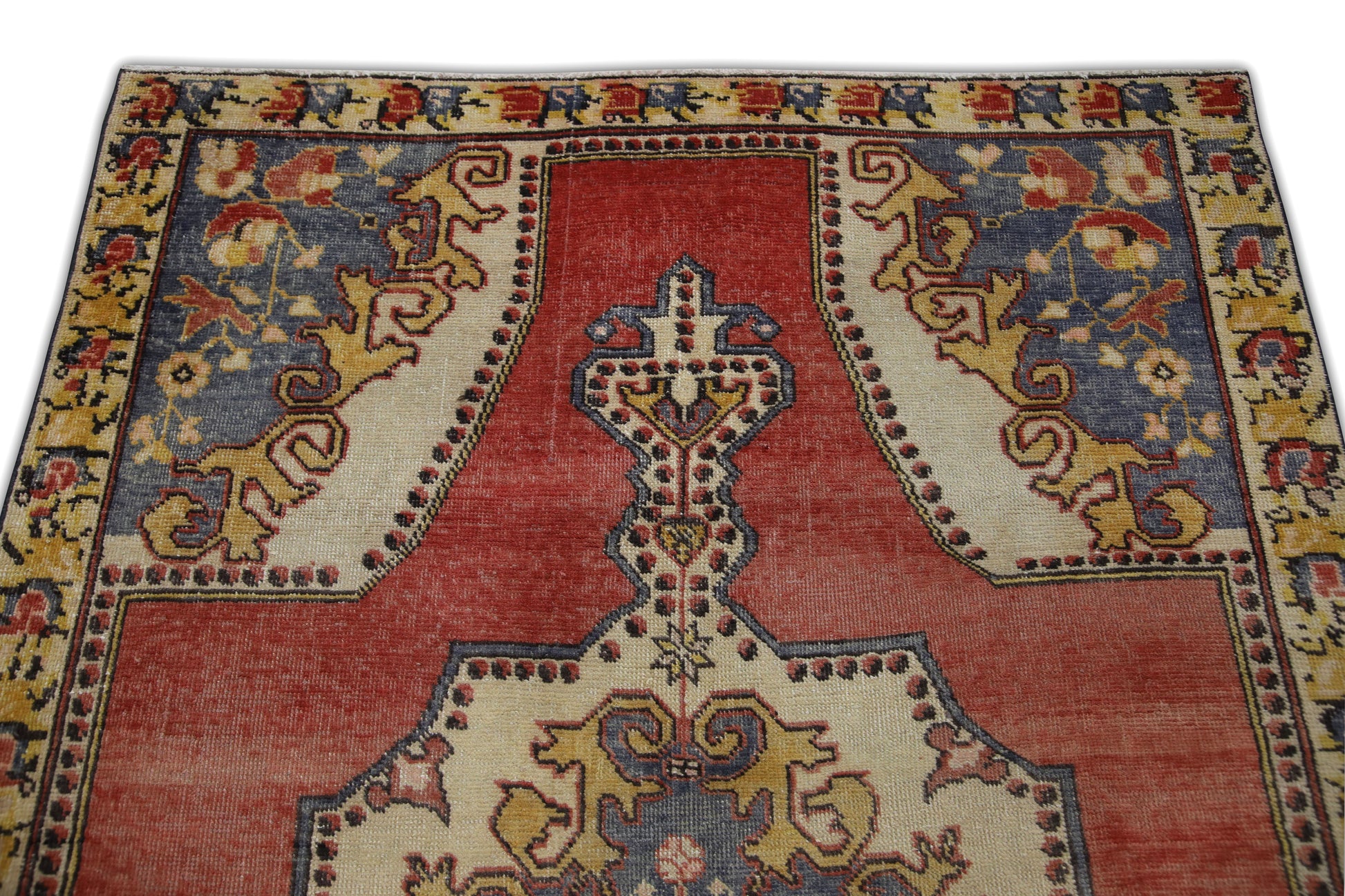 Turkish Vintage Anatolian Rug  4'7" x 7'4" #445