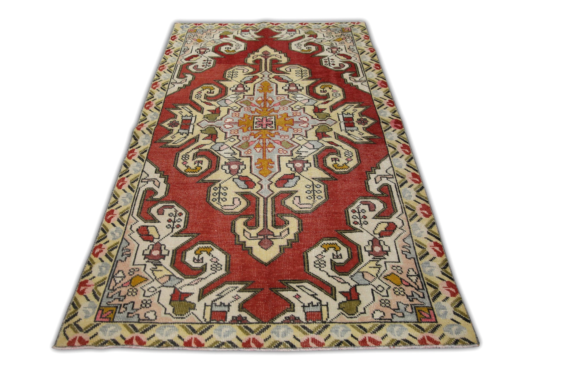 Turkish Vintage Anatolian Rug  4'3" x 7'6" #454
