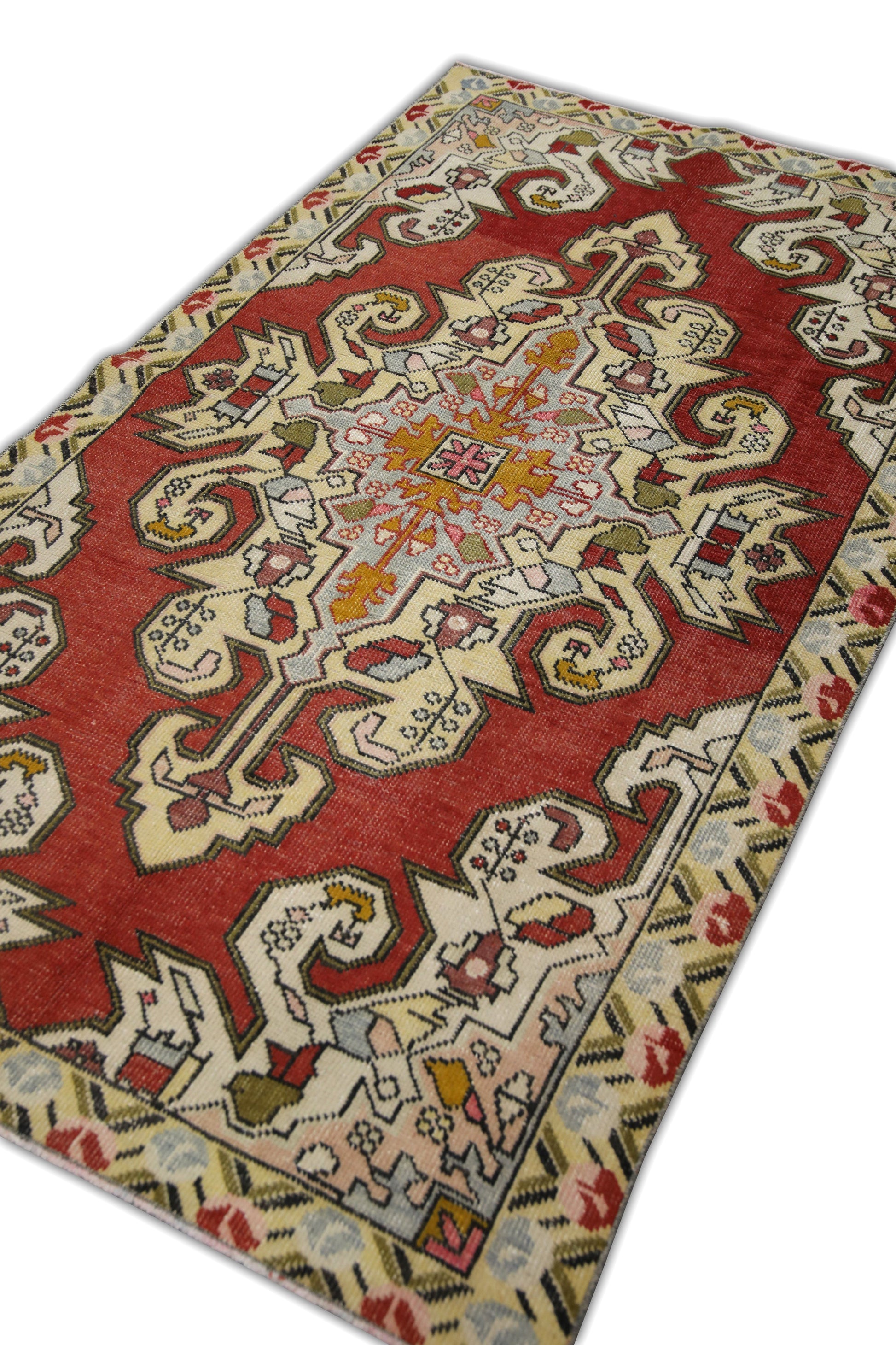 Turkish Vintage Anatolian Rug  4'3" x 7'6" #454
