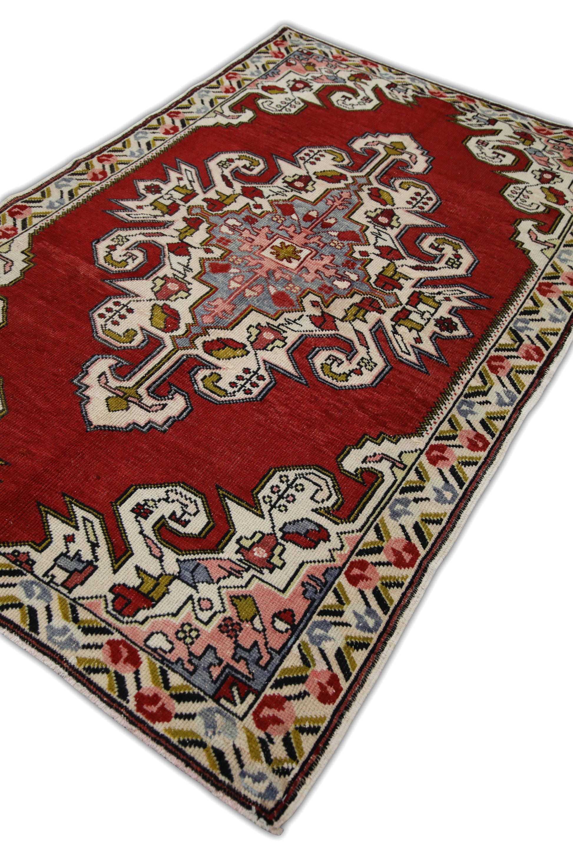 Turkish Vintage Anatolian Rug  4'6" x 7'3" #262