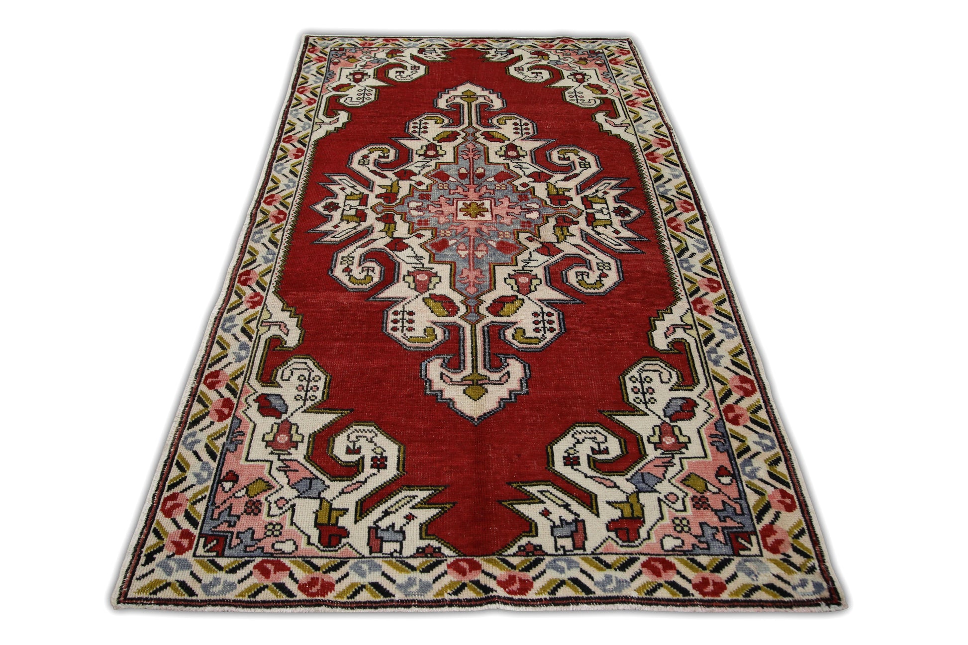 Turkish Vintage Anatolian Rug  4'6" x 7'3" #262