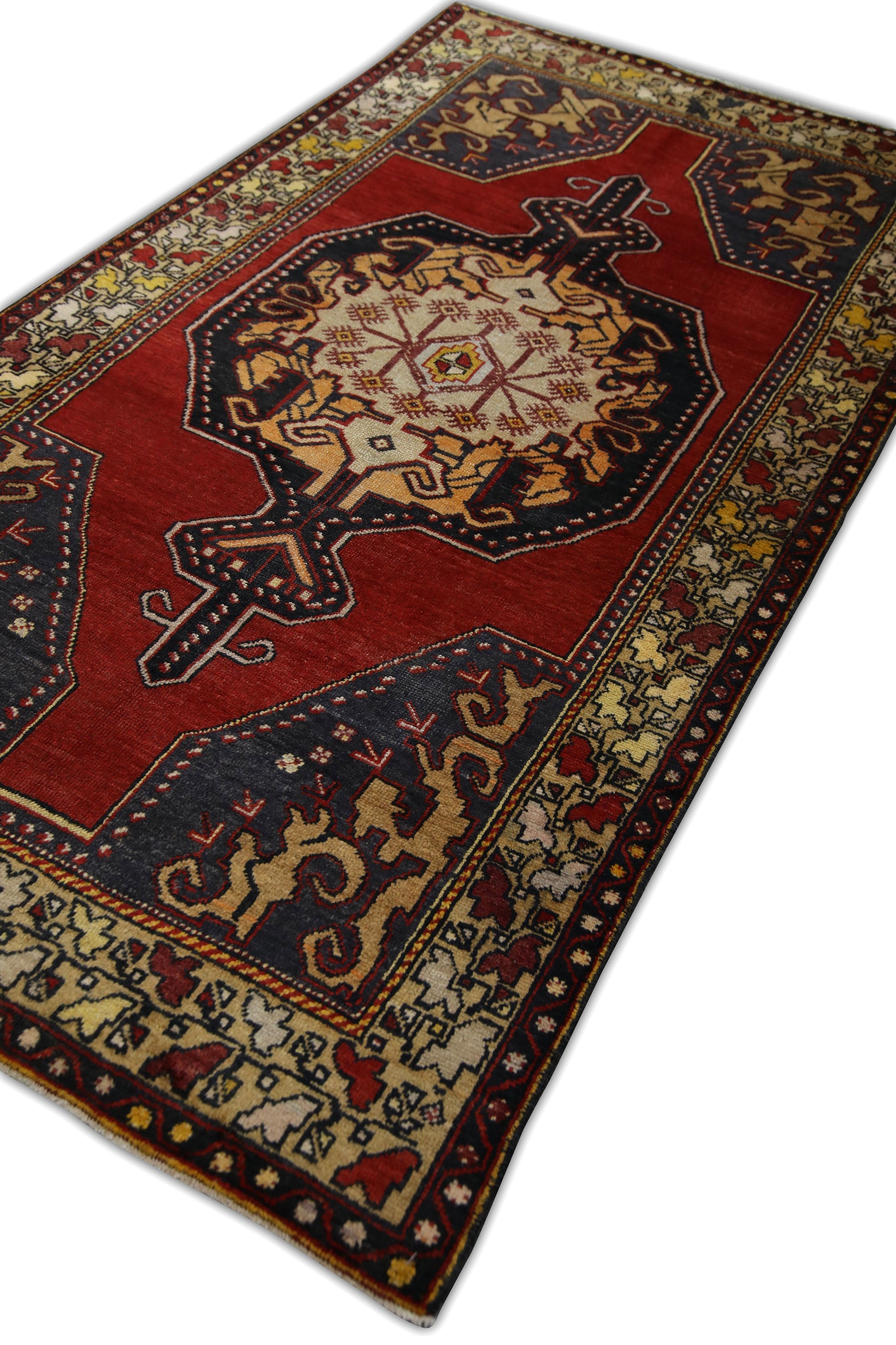Turkish Vintage Anatolian Rug  4'3" x 8'4" #235