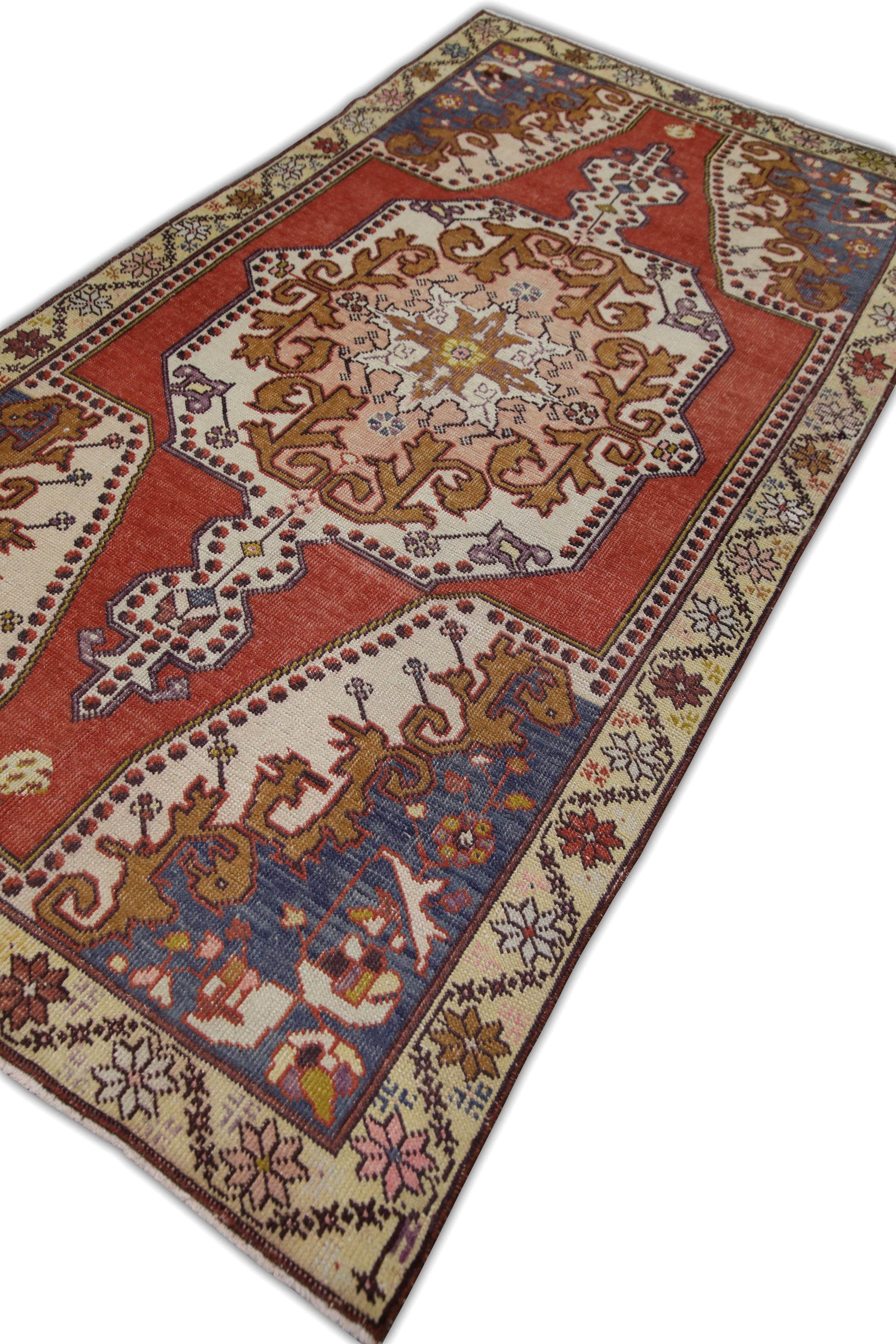 Turkish Vintage Anatolian Rug  4'3" x 8'2" #204