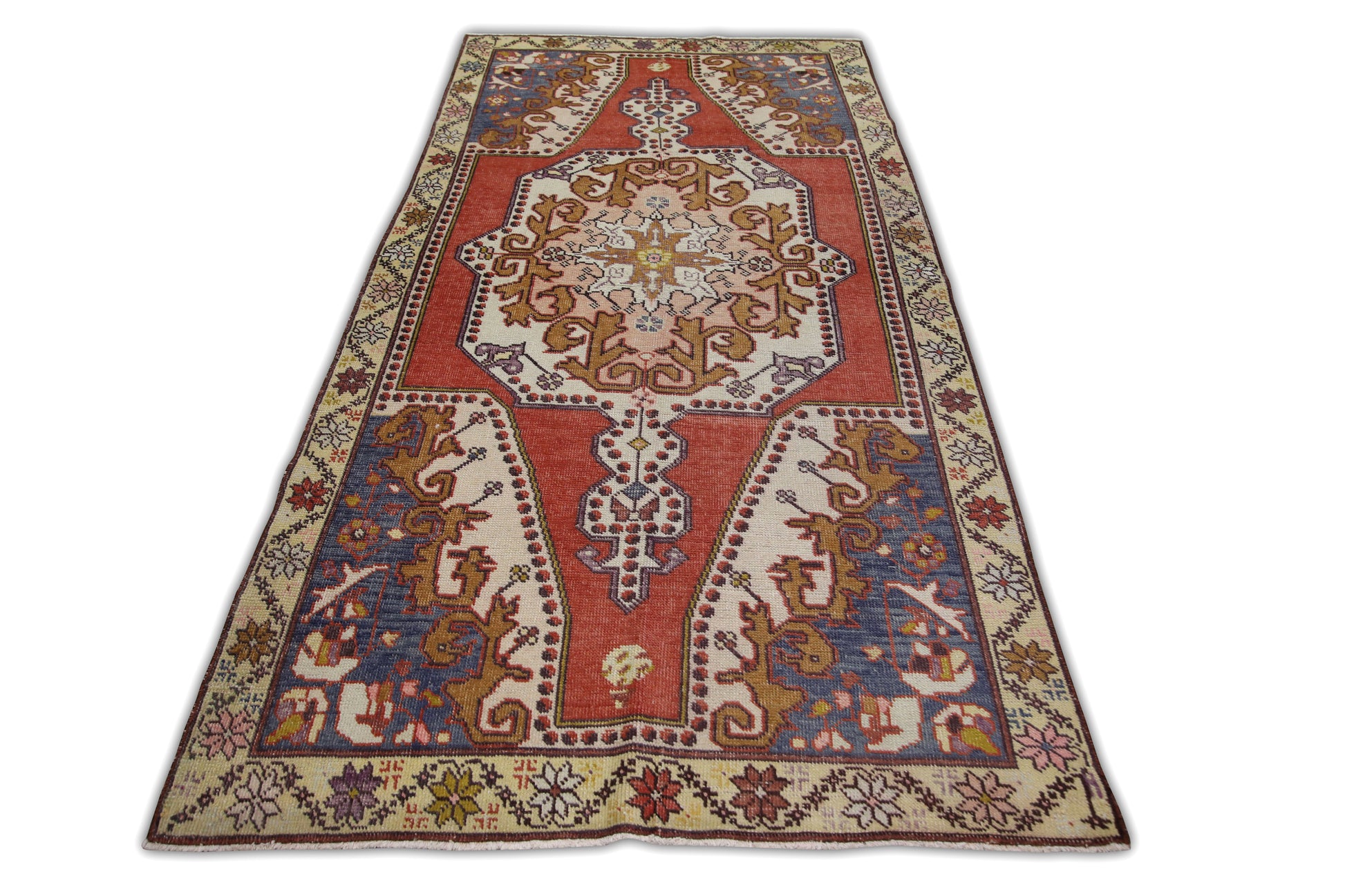 Turkish Vintage Anatolian Rug  4'3" x 8'2" #204