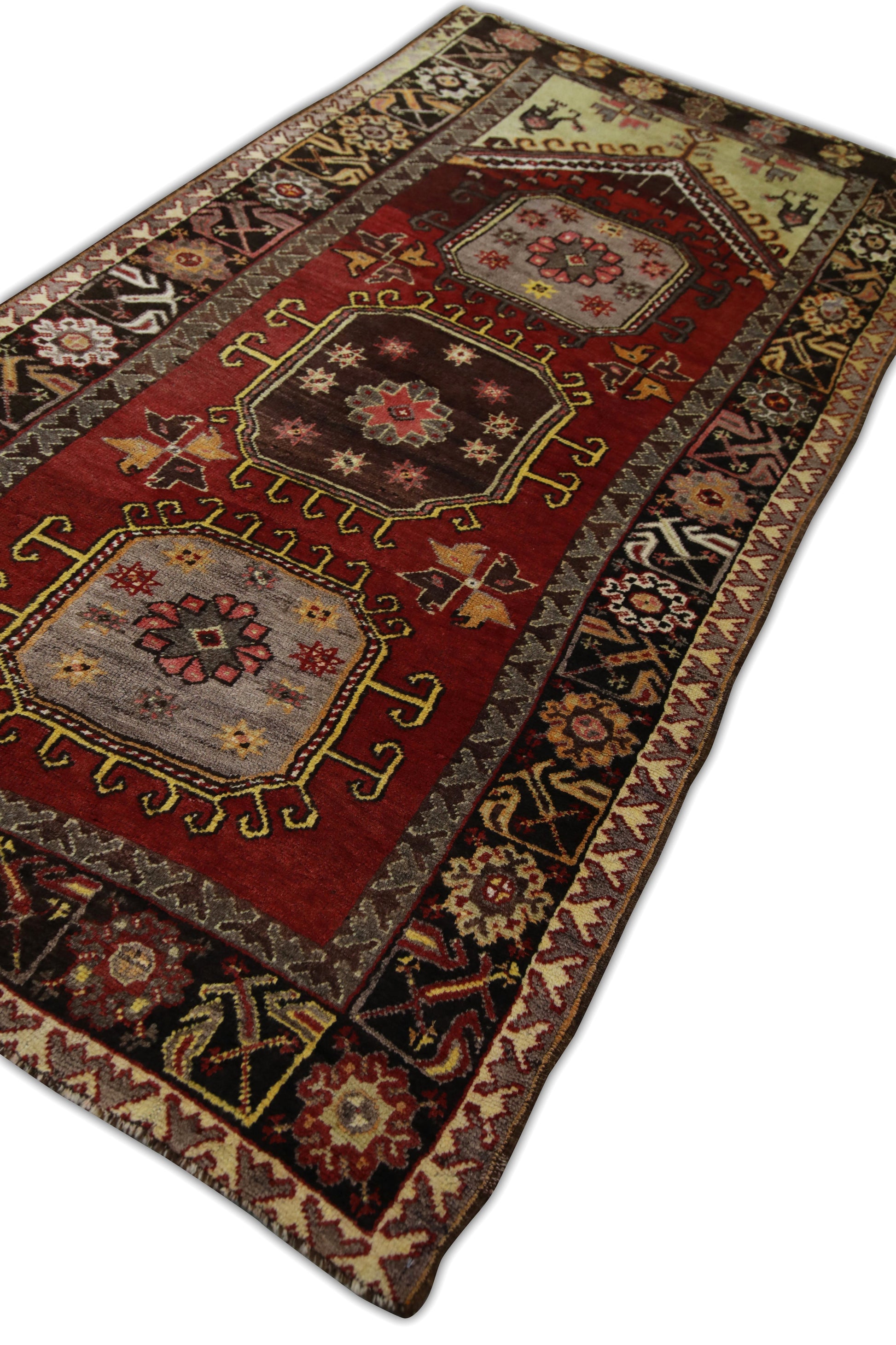 Turkish Vintage Anatolian Rug  4'4" x 8'6" #115