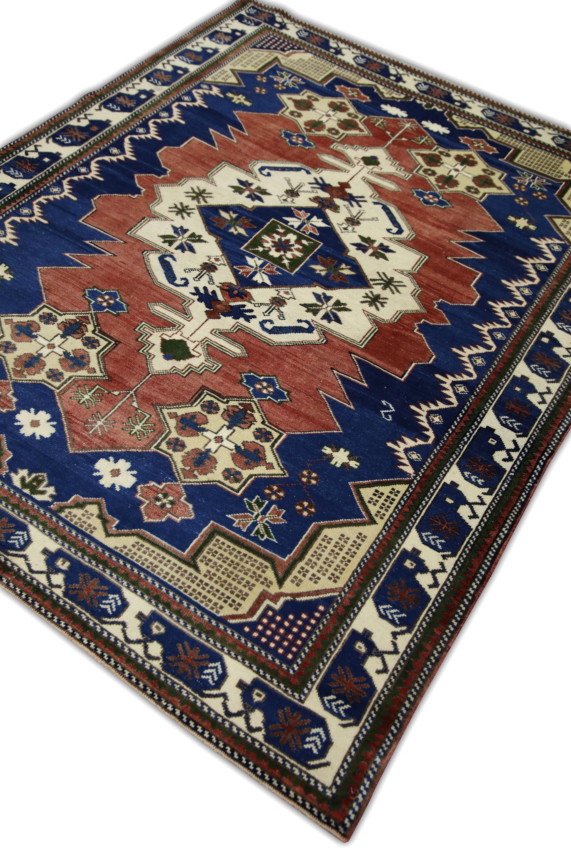 Turkish Vintage Anatolian Rug  5'2" x 6'5" #223