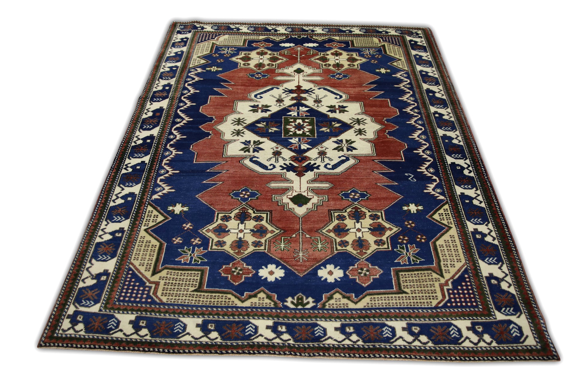 Turkish Vintage Anatolian Rug  5'2" x 6'5" #223