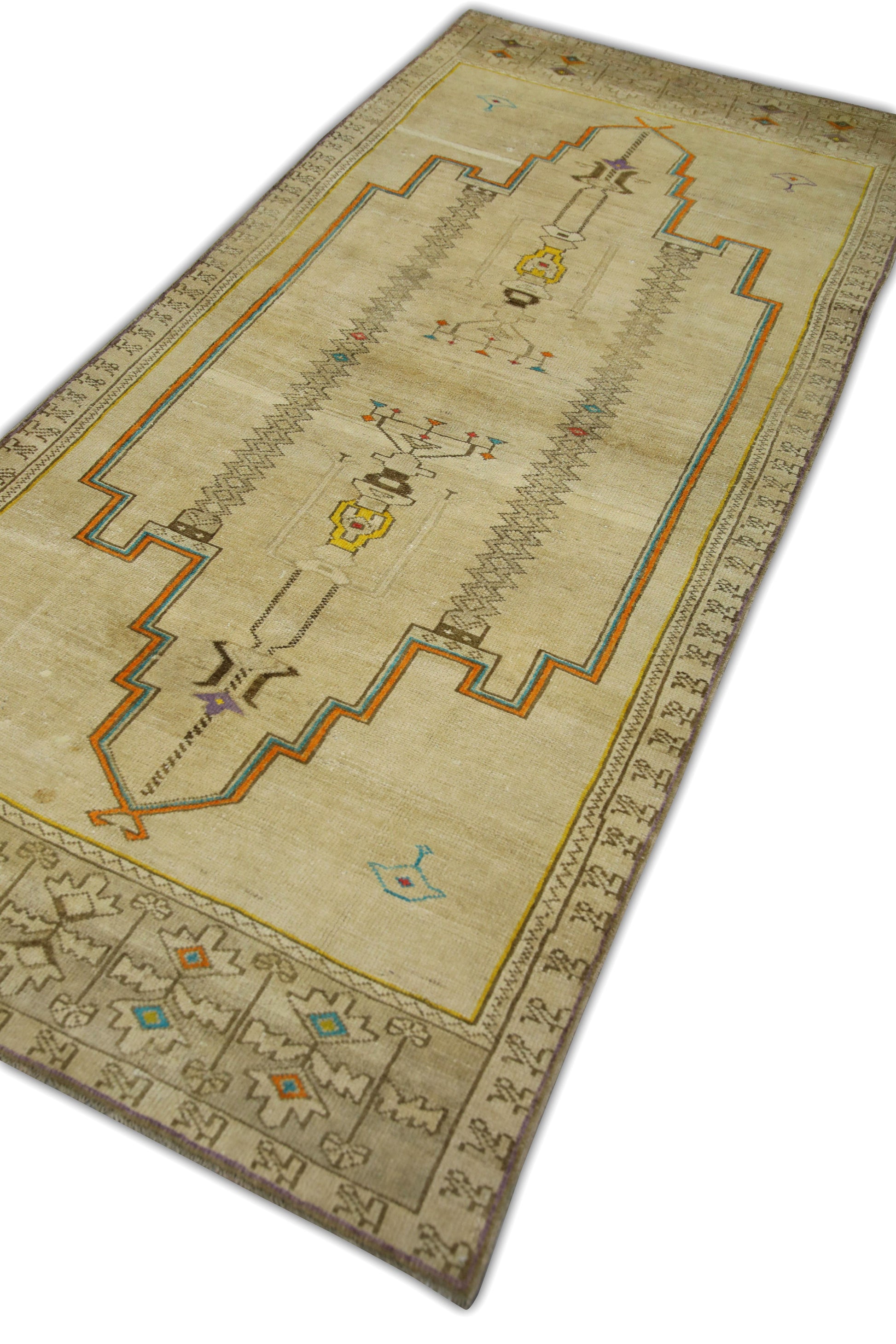Turkish Vintage Anatolian Rug  3'8" x 8'2" #2130