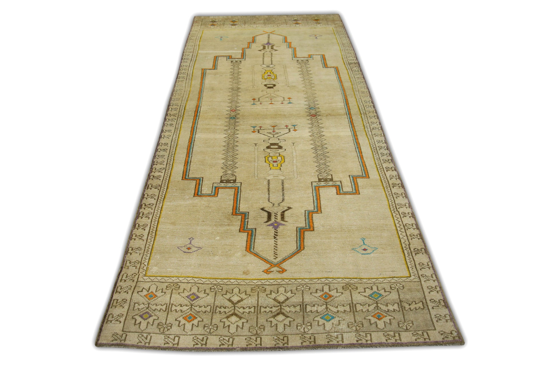 Turkish Vintage Anatolian Rug  3'8" x 8'2" #2130