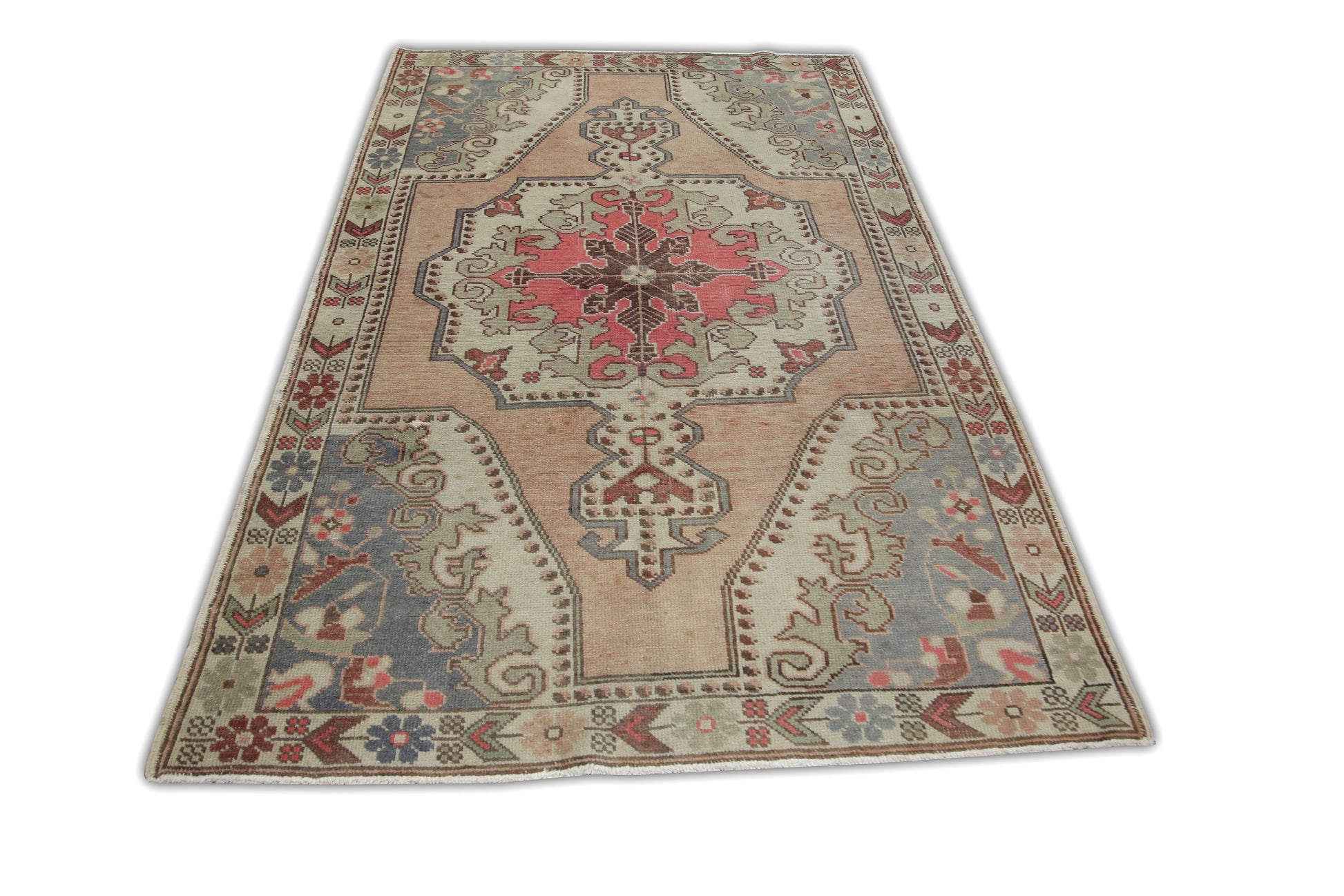 Turkish Vintage Anatolian Rug  4'8" x 7'2" #88