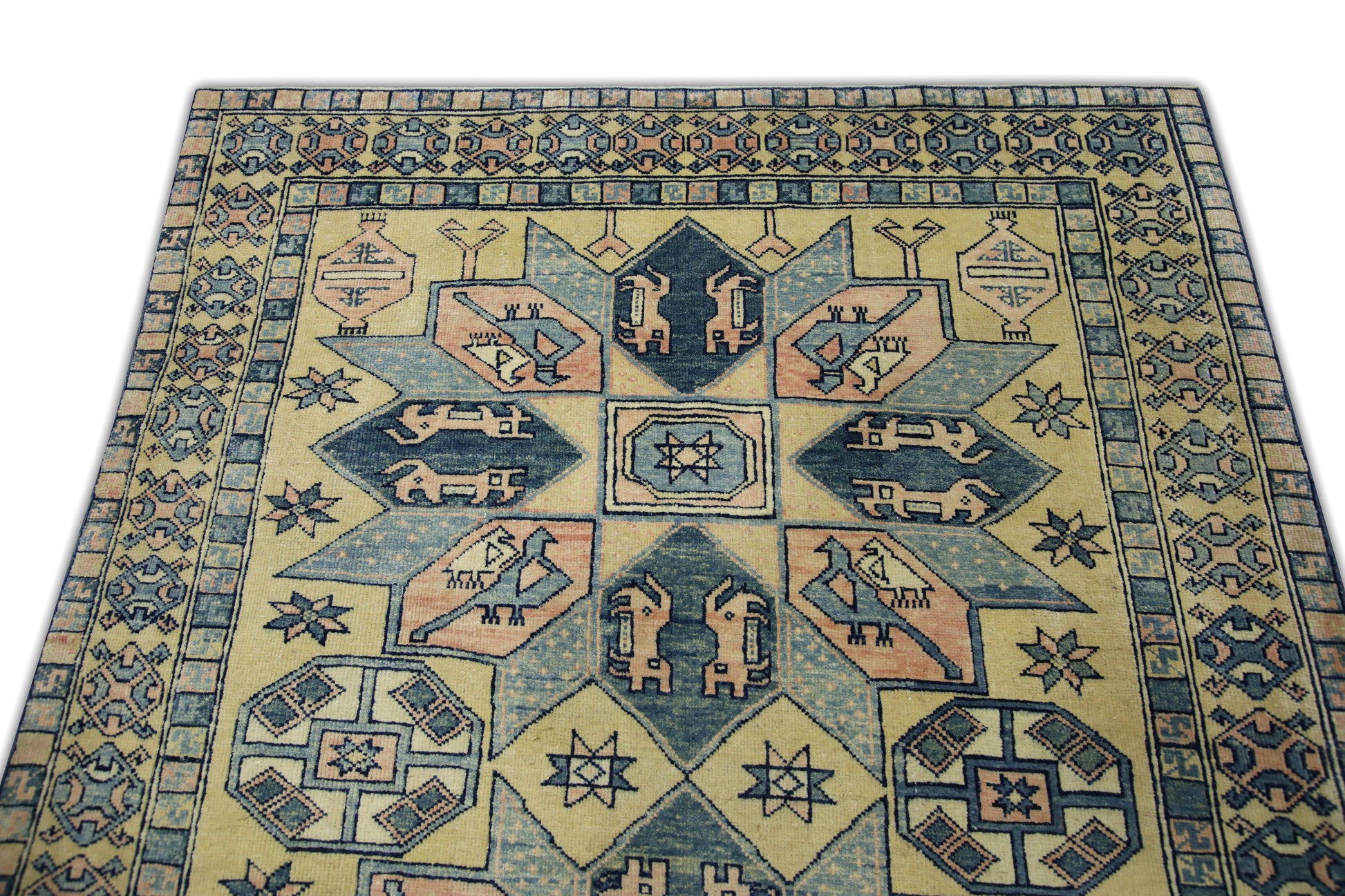 Turkish Vintage Anatolian Rug  4'11" x 6'7" #214