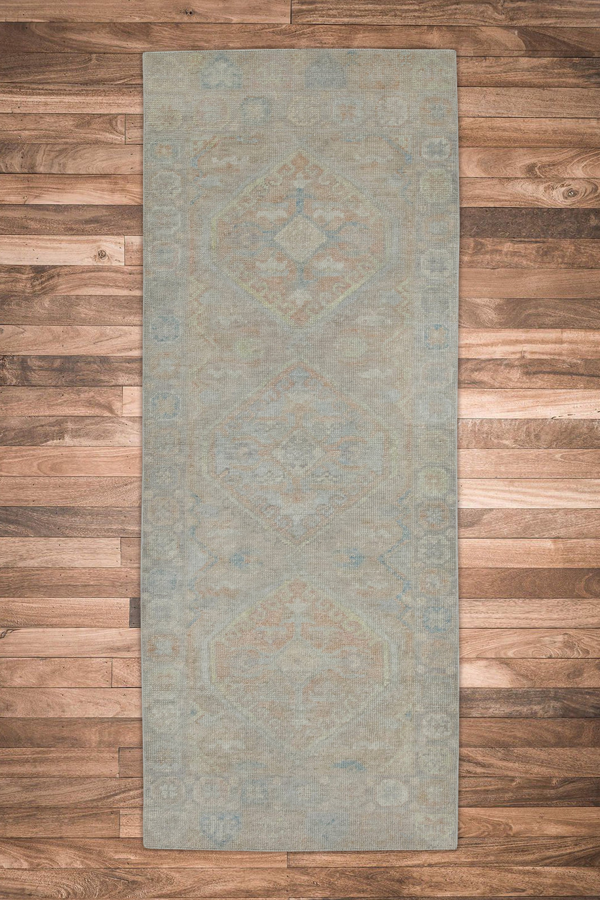 Turkish Oushak Rug 2'11" x 7'5" #8627