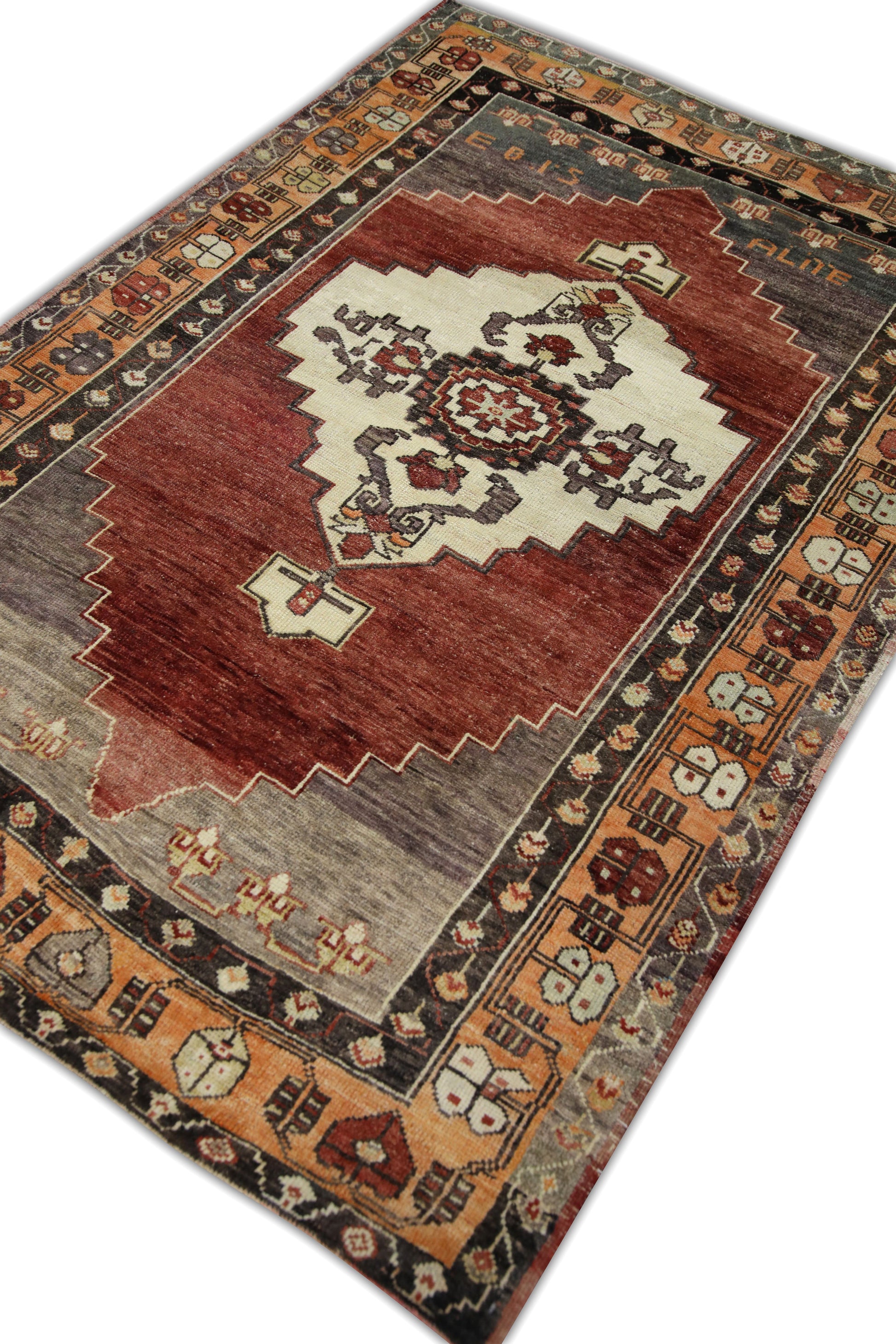 Turkish Vintage Anatolian Rug  4'6" x 6'7" #34