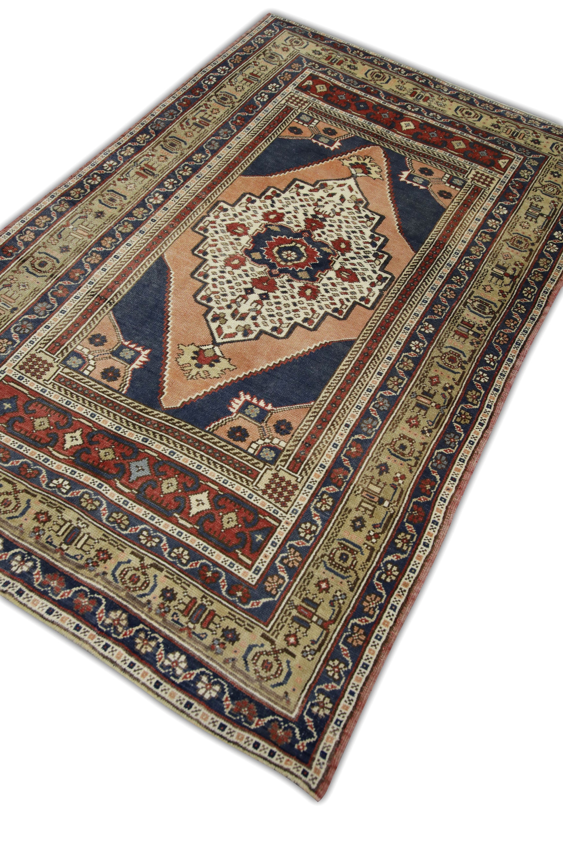 Turkish Vintage Anatolian Rug  4'4" x 6'9" #458