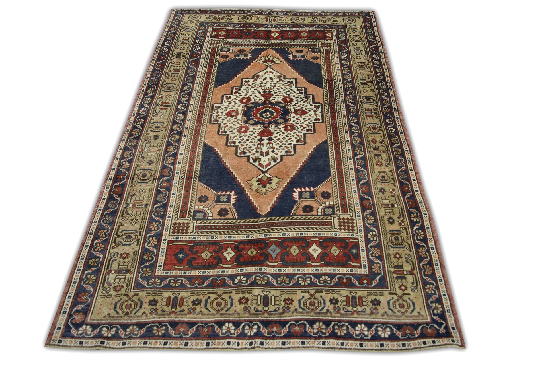 Turkish Vintage Anatolian Rug  4'4" x 6'9" #458