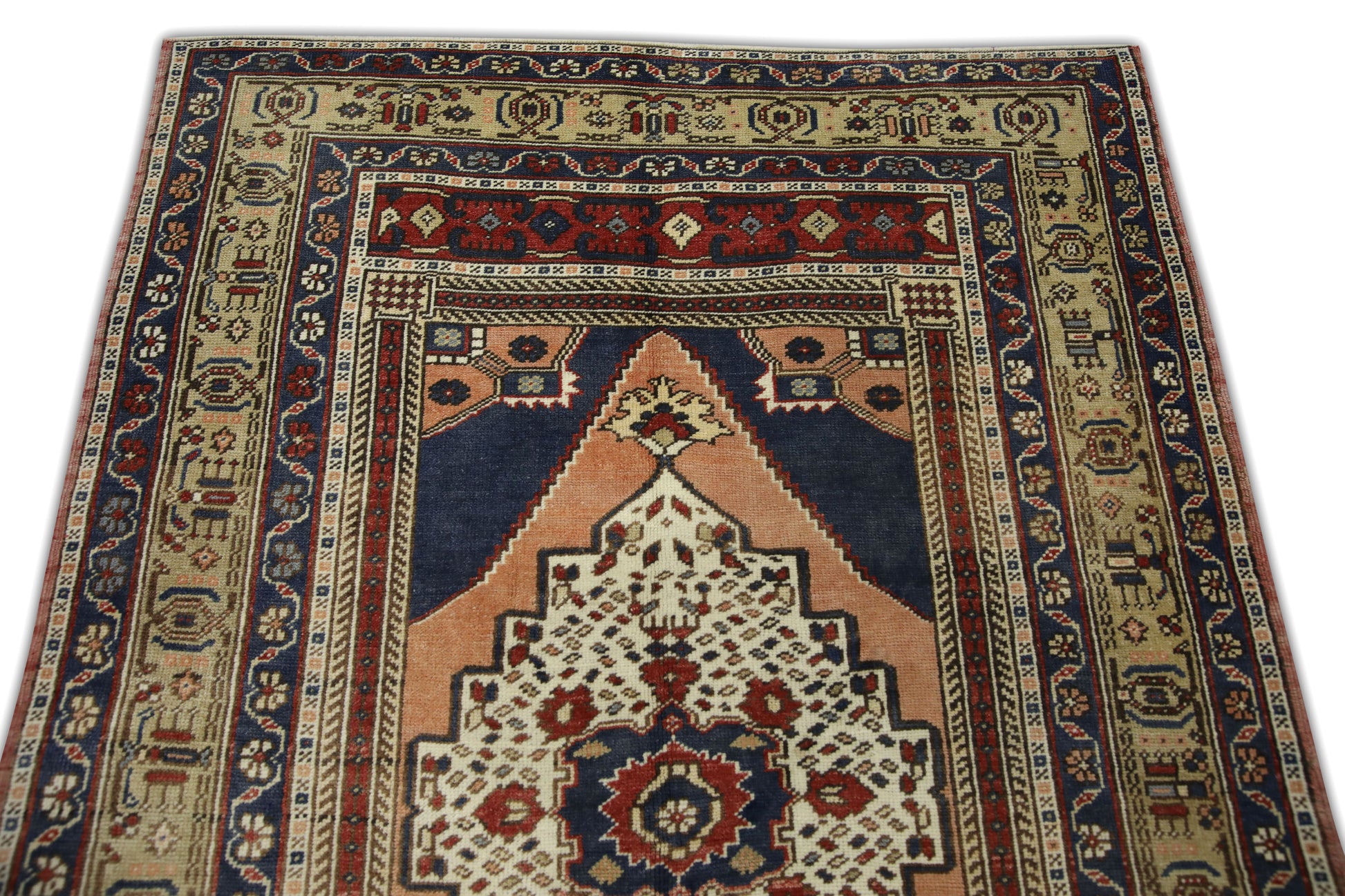 Turkish Vintage Anatolian Rug  4'4" x 6'9" #458