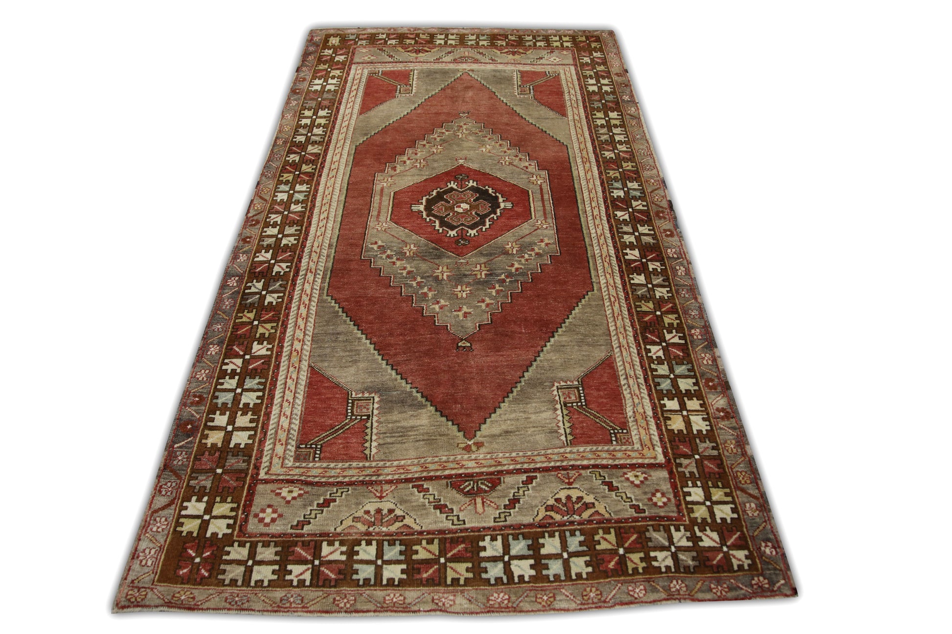 Turkish Vintage Anatolian Rug  4'3" x 7'3" #421