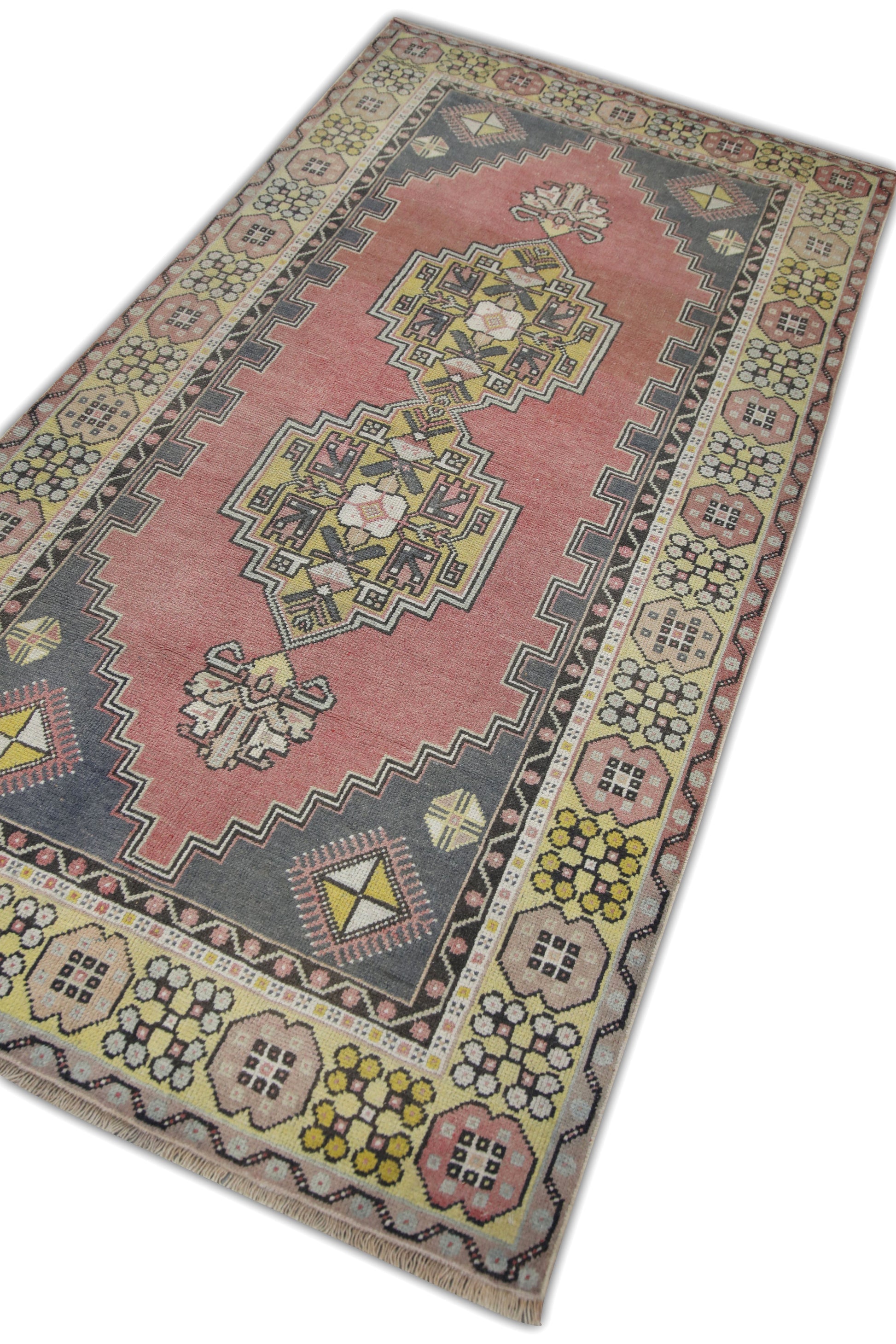 Turkish Vintage Anatolian Rug  3'9" x 7'4" #503