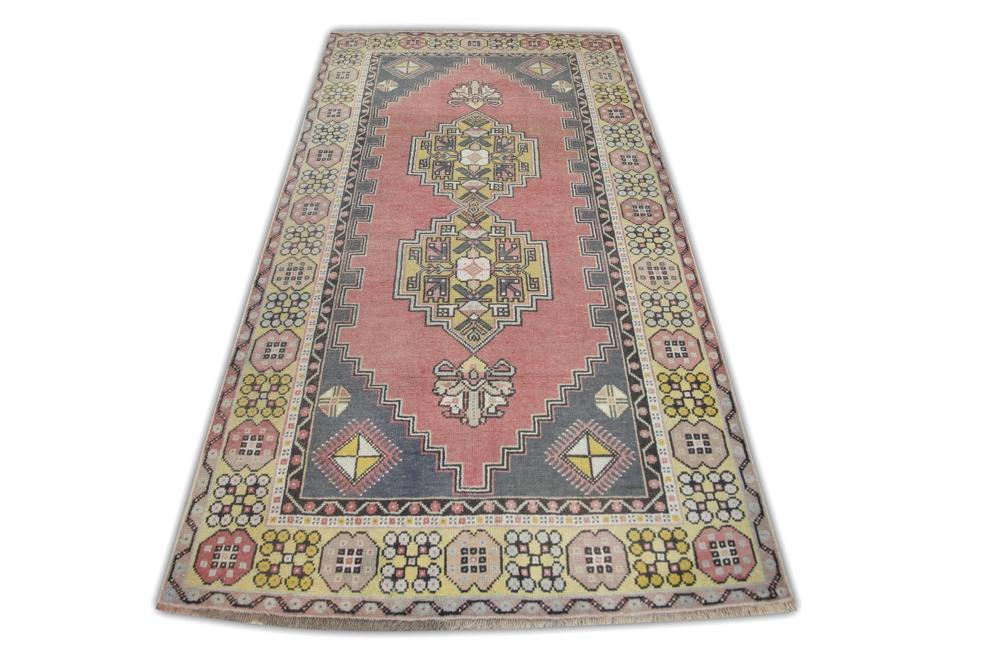 Turkish Vintage Anatolian Rug  3'9" x 7'4" #503