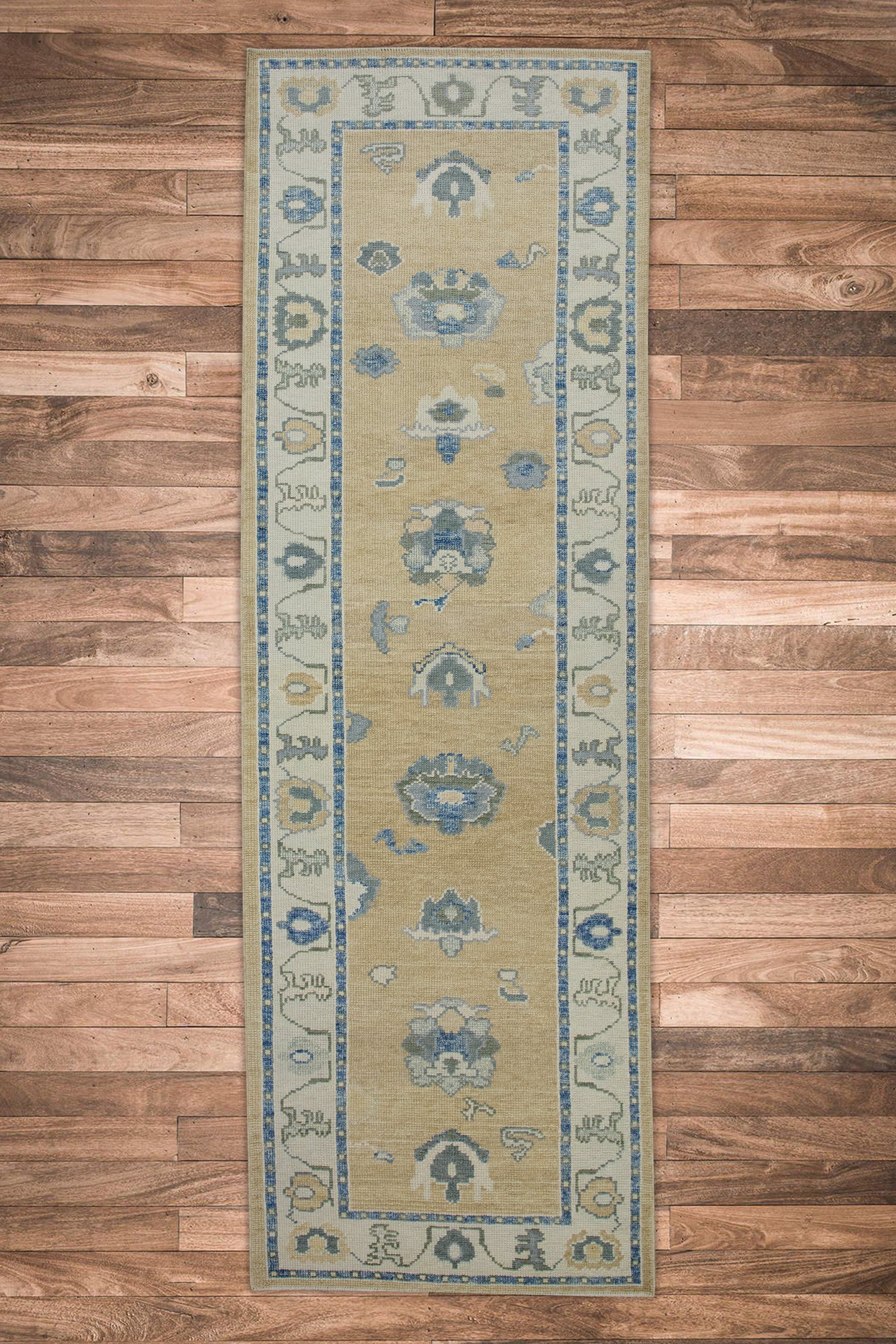 Turkish Oushak Rug 3' x 9'9" #7631