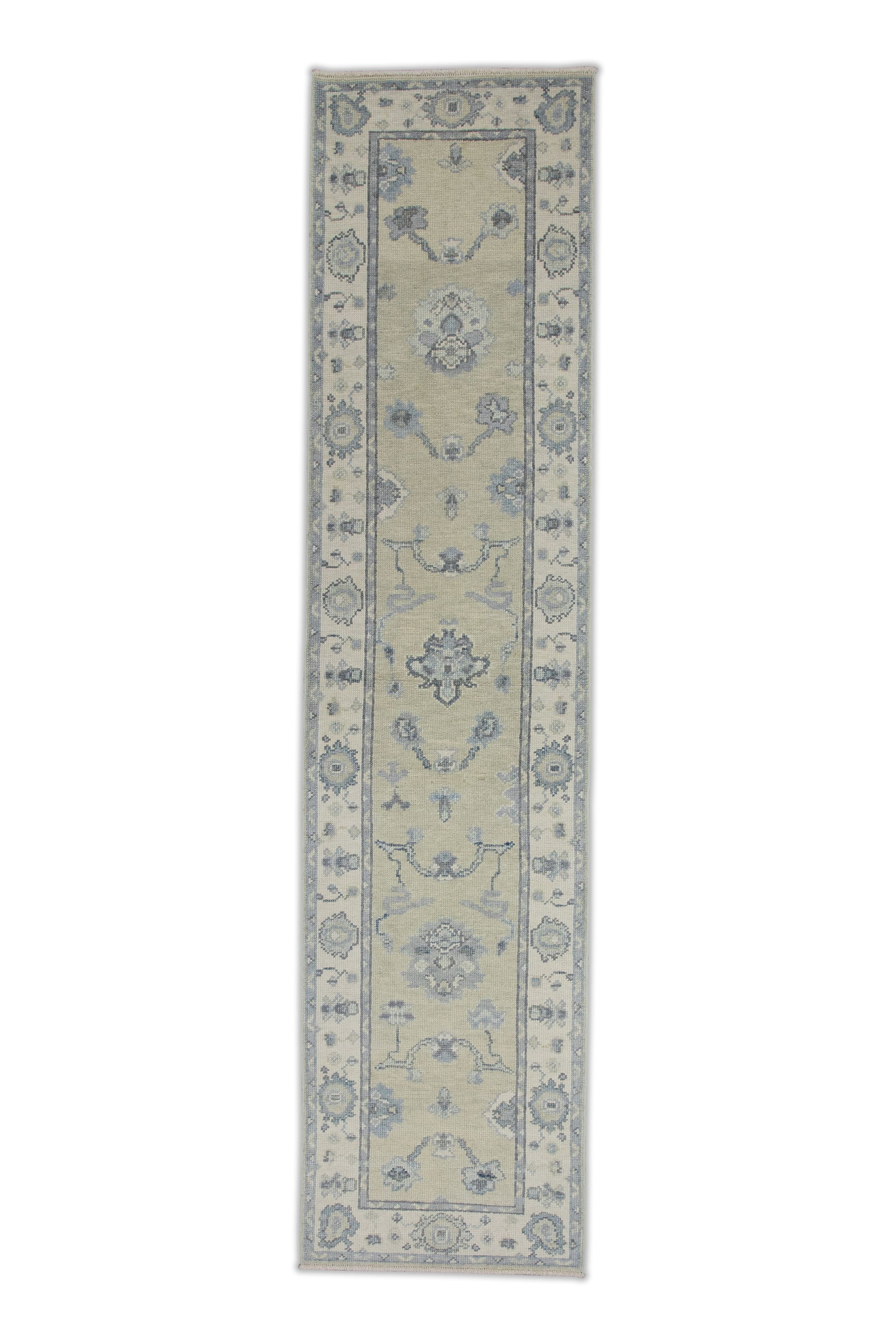 Turkish Oushak Rug 2'5" x 10' #7611