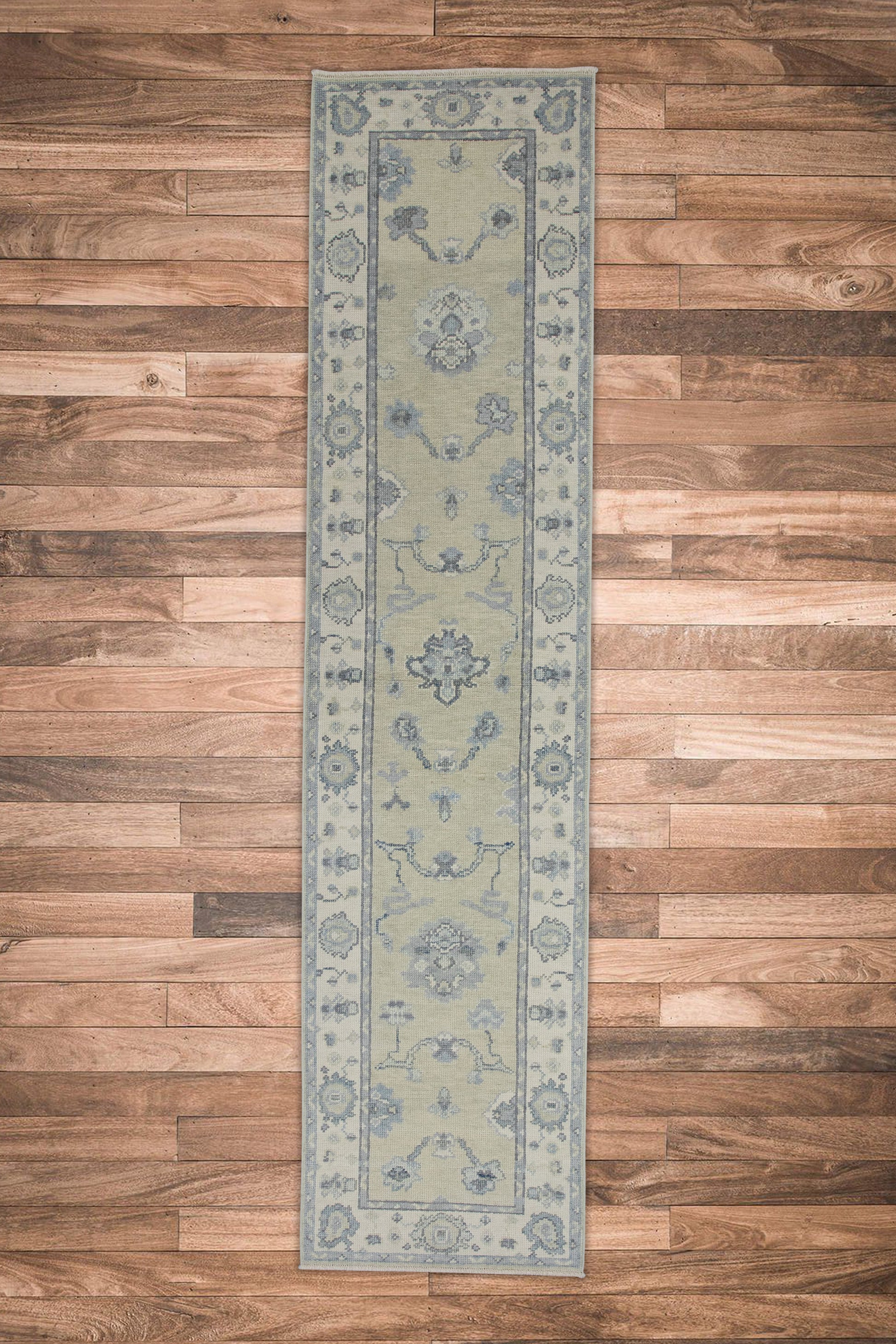 Turkish Oushak Rug 2'5" x 10' #7611