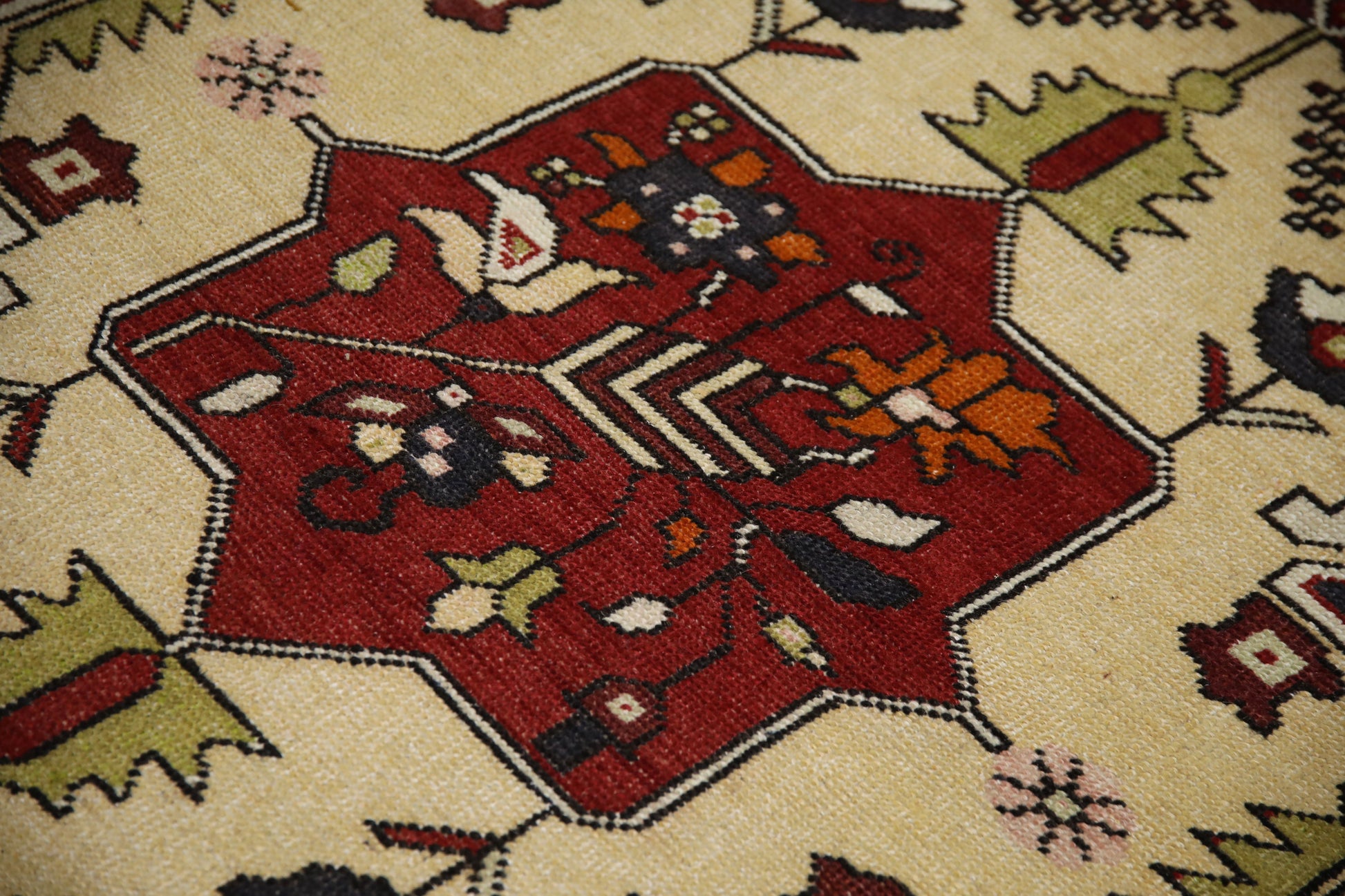 Turkish Vintage Anatolian Rug  4'4" x 7'9" #53