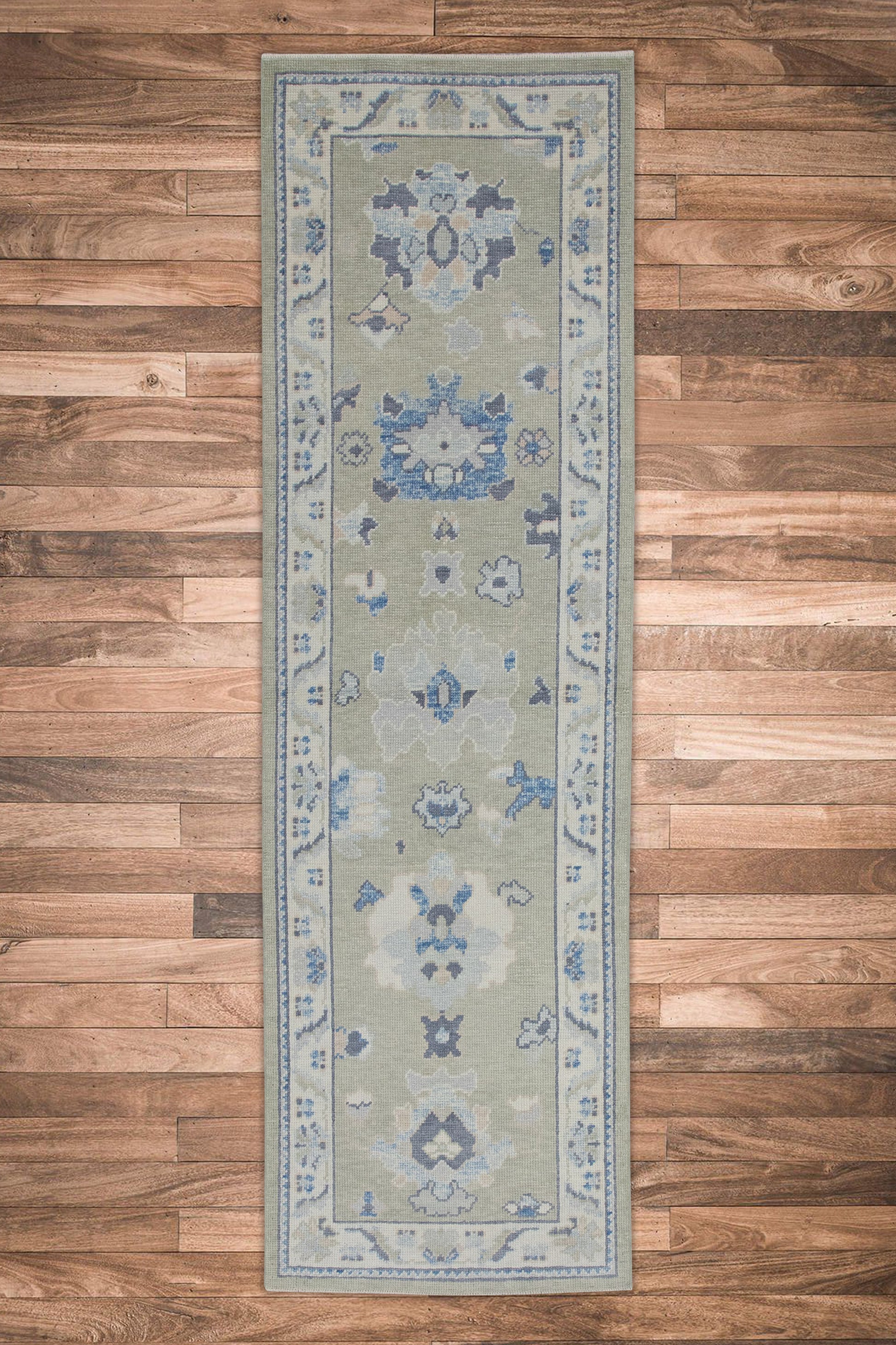 Turkish Oushak Rug 2'7" x 8'6" #7545