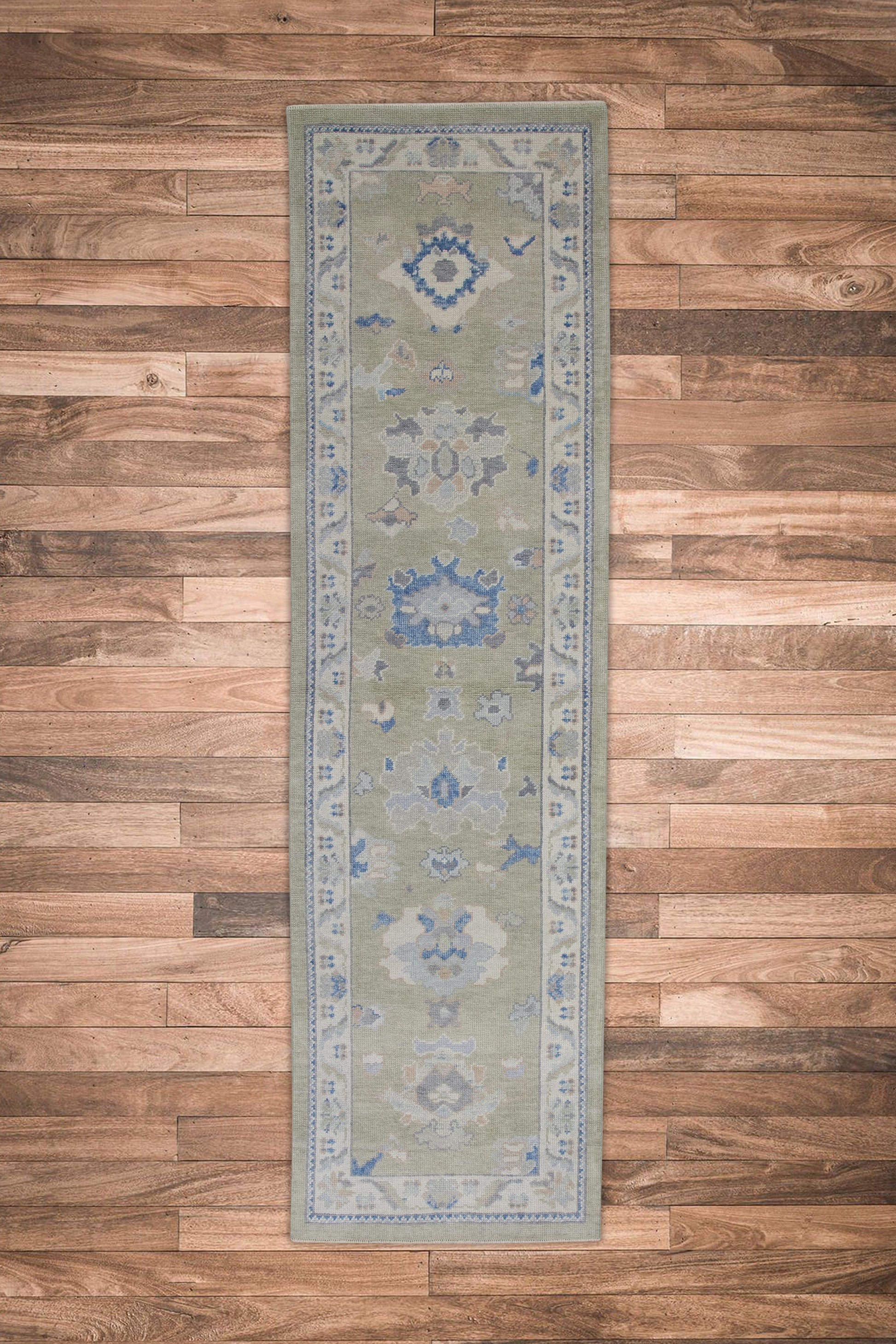 Turkish Oushak Rug 2'8" x 9'7" #7609