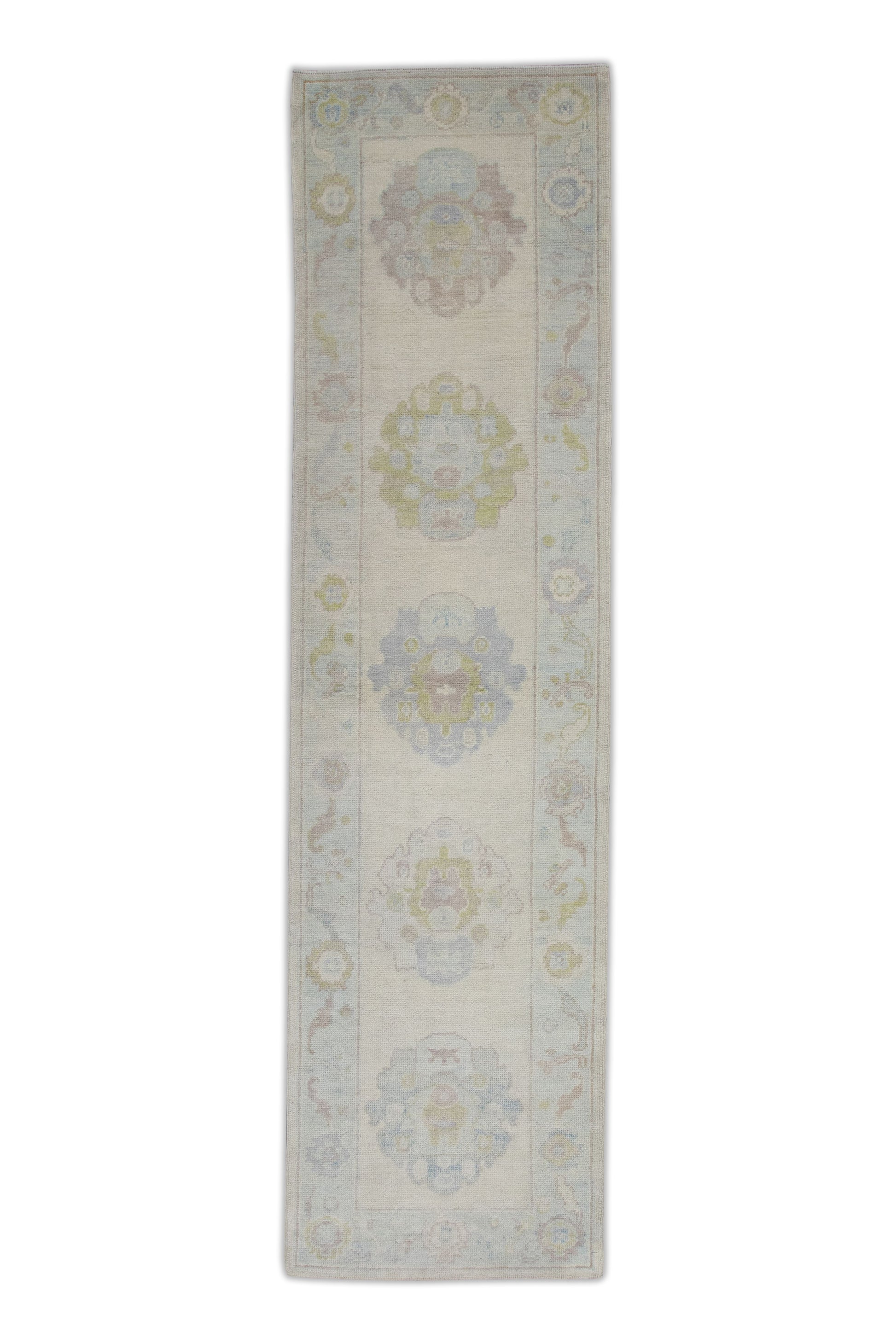 Turkish Oushak Rug 2'8" x 10' #8486