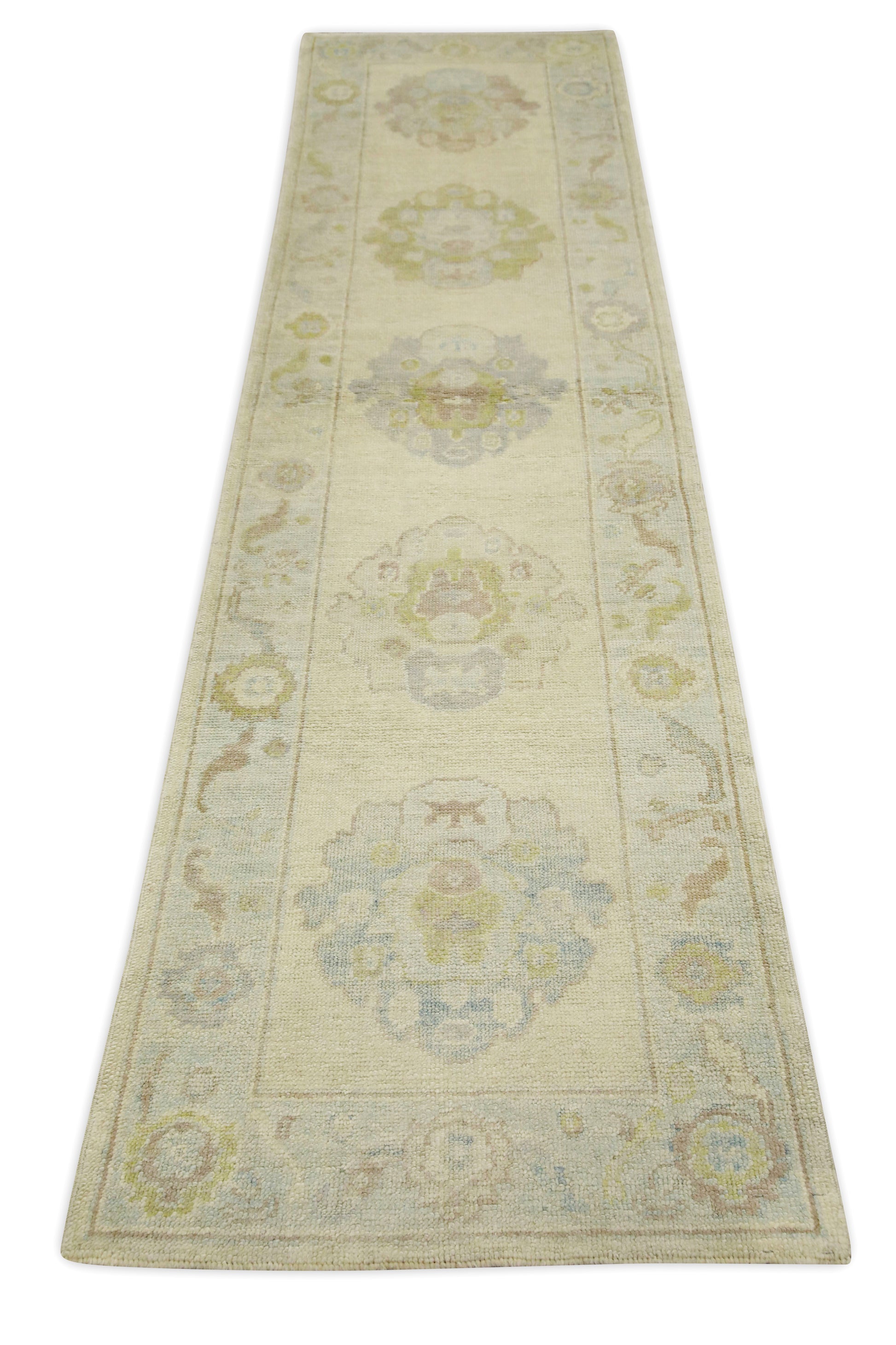 Turkish Oushak Rug 2'8" x 10' #8486