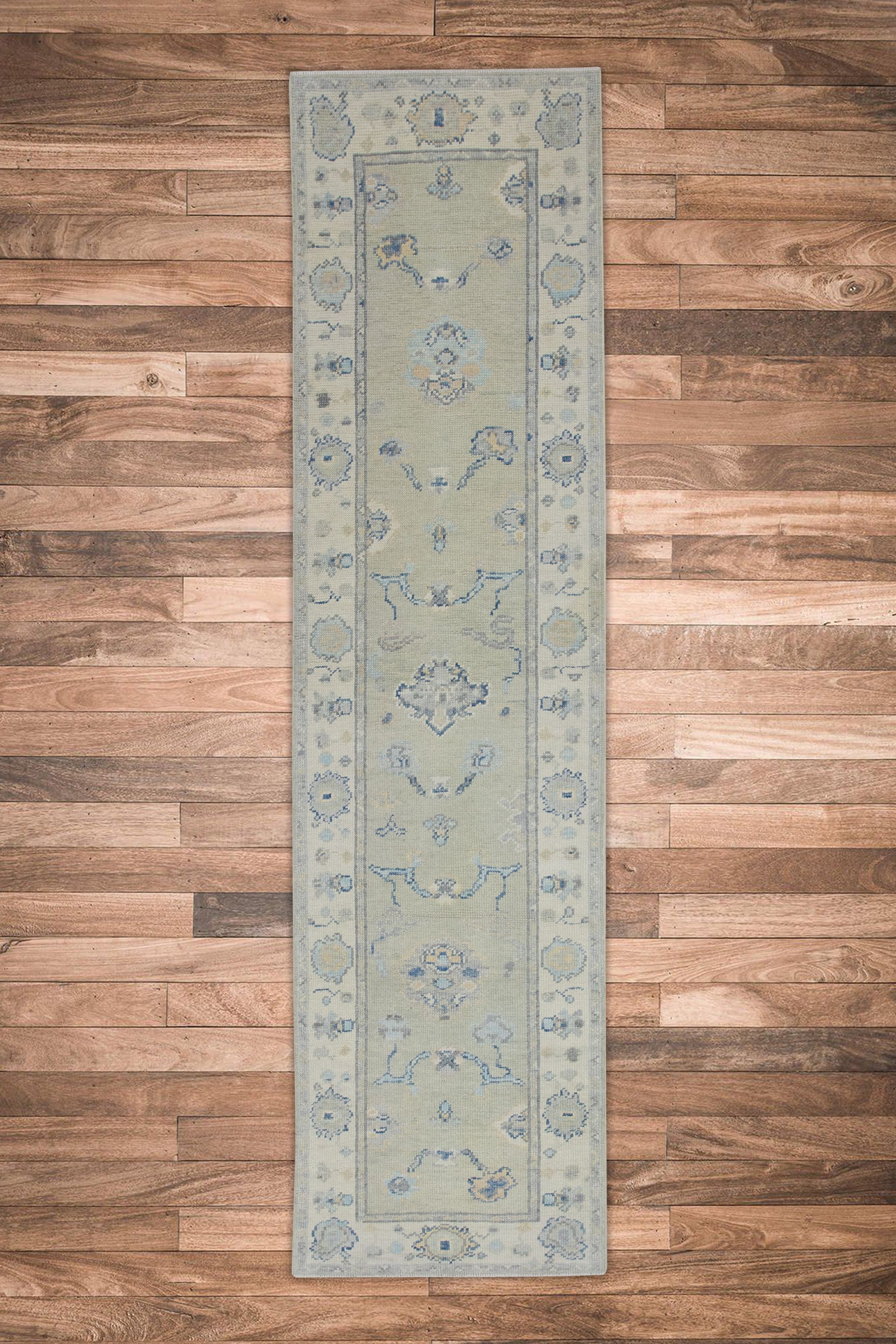 Turkish Oushak Rug 2'5" x 9'2" #8020