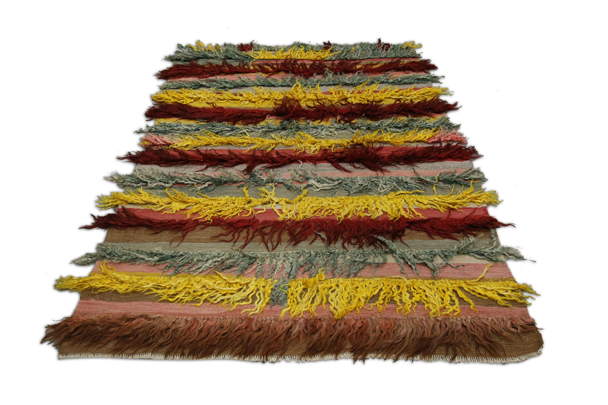 Hand Knotted Turkish Vintage Rug 3'10" x 5'7" #291