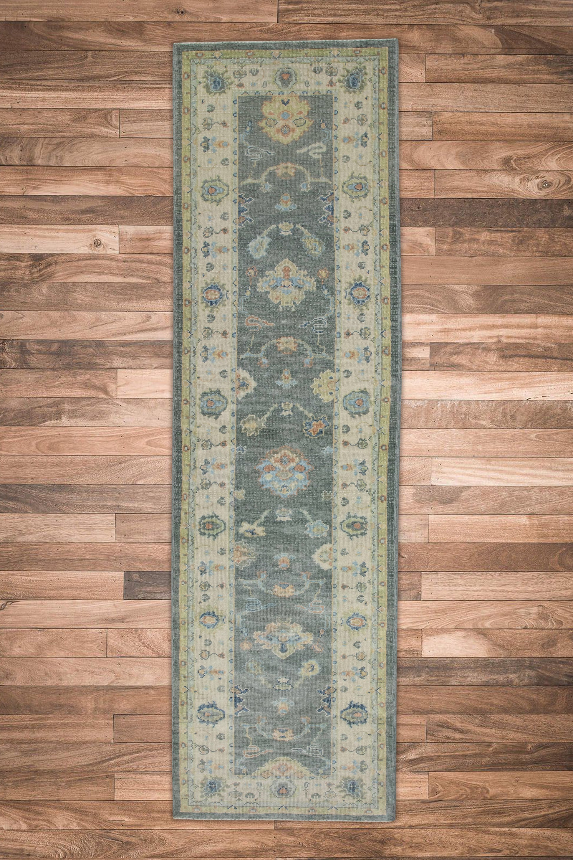 Turkish Oushak Rug 3'1" x 10'7" #7719