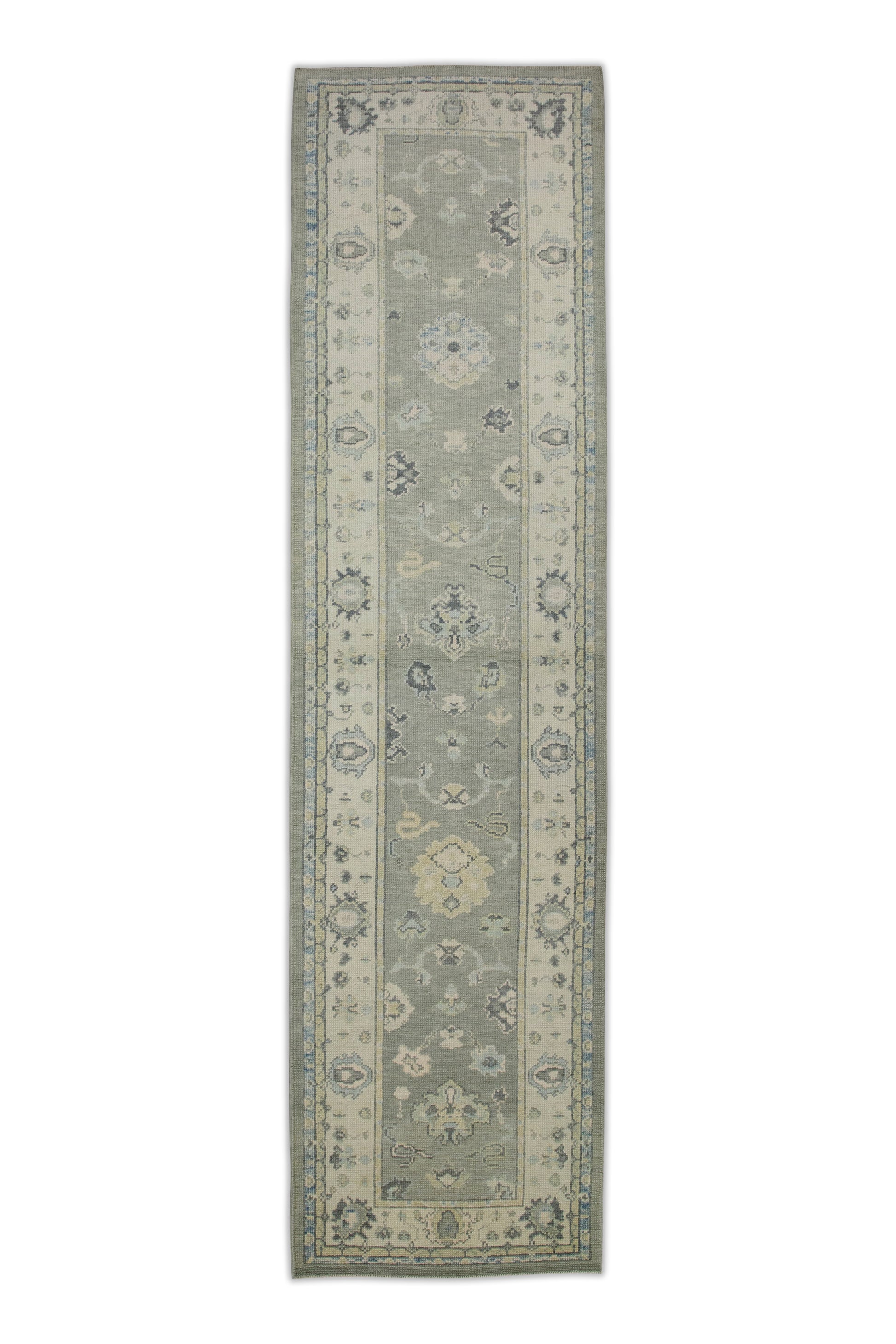 Turkish Oushak Rug 3'1" x 12' #7623