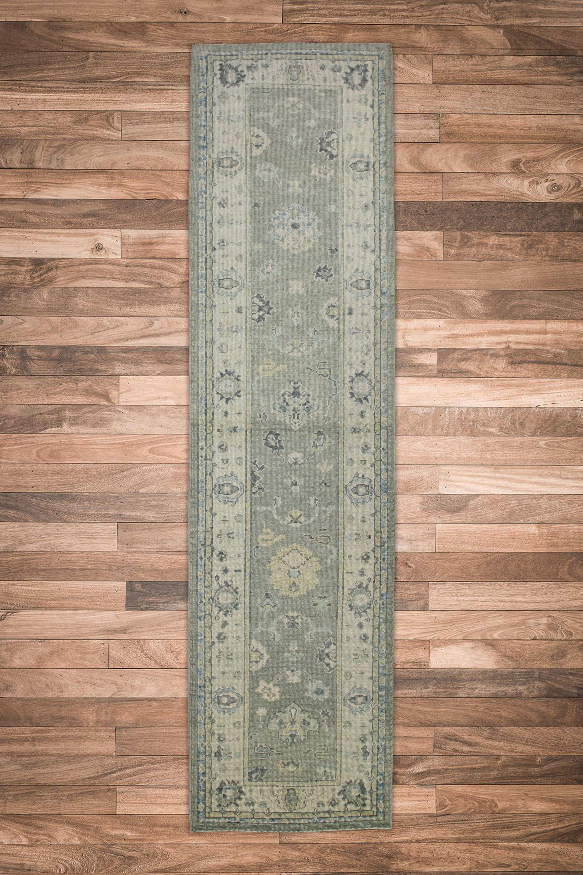 Turkish Oushak Rug 3'1" x 12' #7623