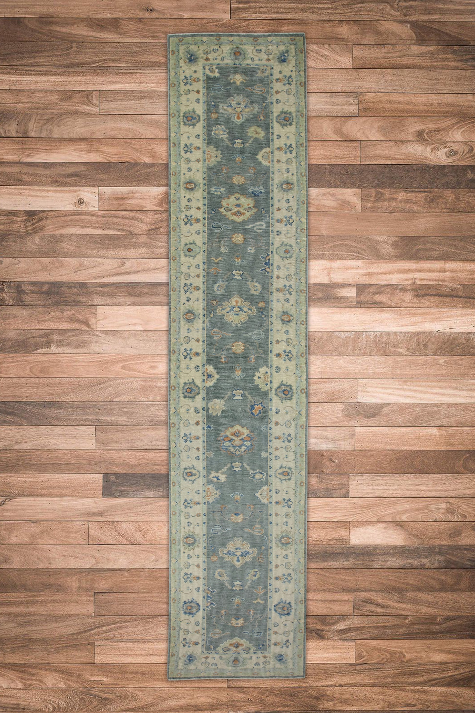 Turkish Oushak Rug 2'10" x 14'1" #8003