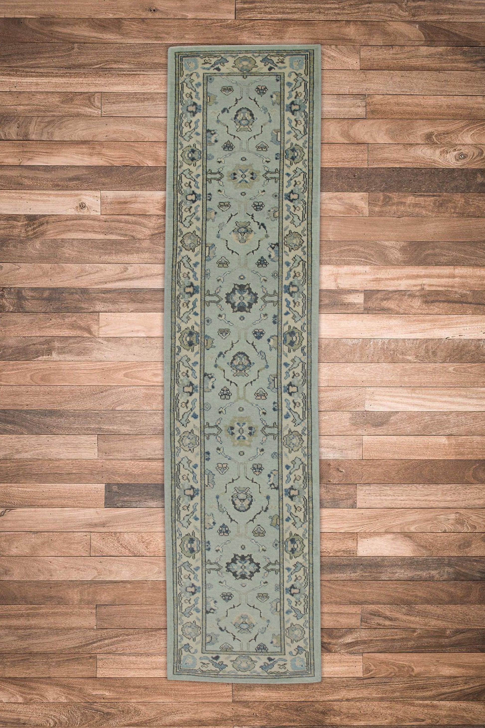 Turkish Oushak Rug 3' x 12'10" #7832