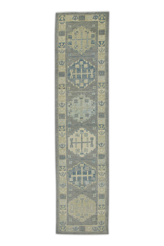 #7774 Turkish Oushak 2'11" x 12'4"