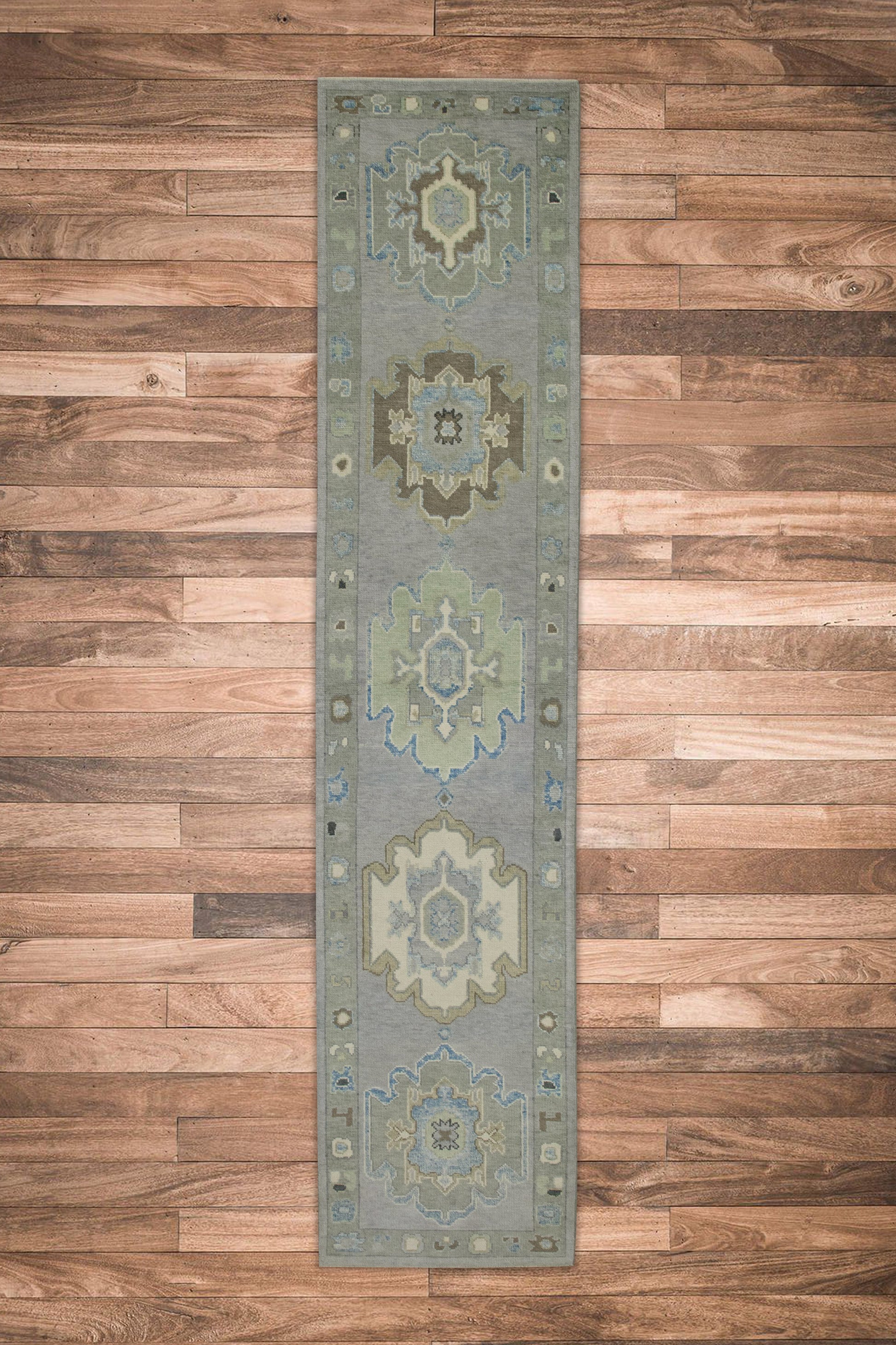 Turkish Oushak Rug 2'9" x 12'10" #8217
