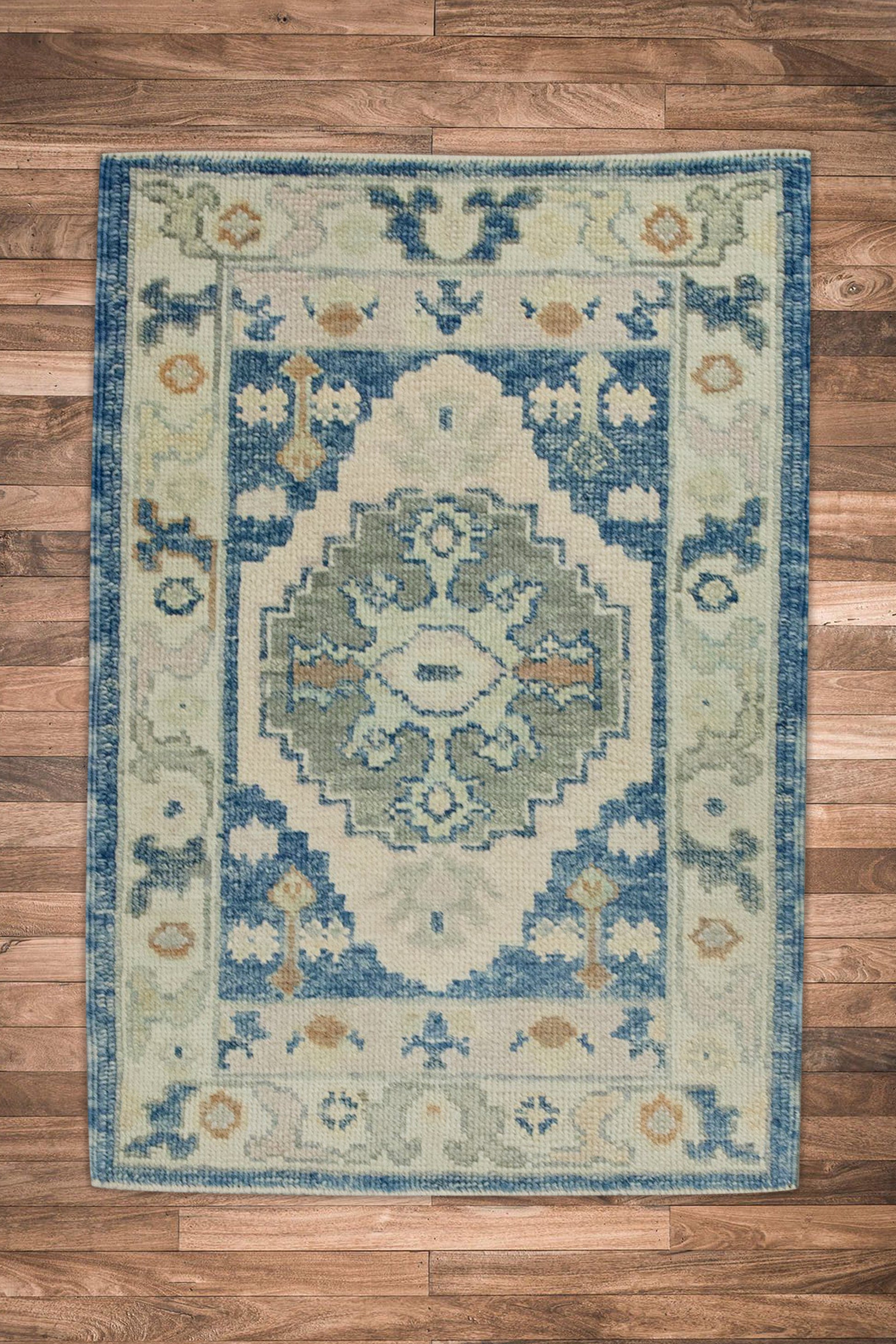 Turkish Oushak Rug 2'3" x 3'2" #7595