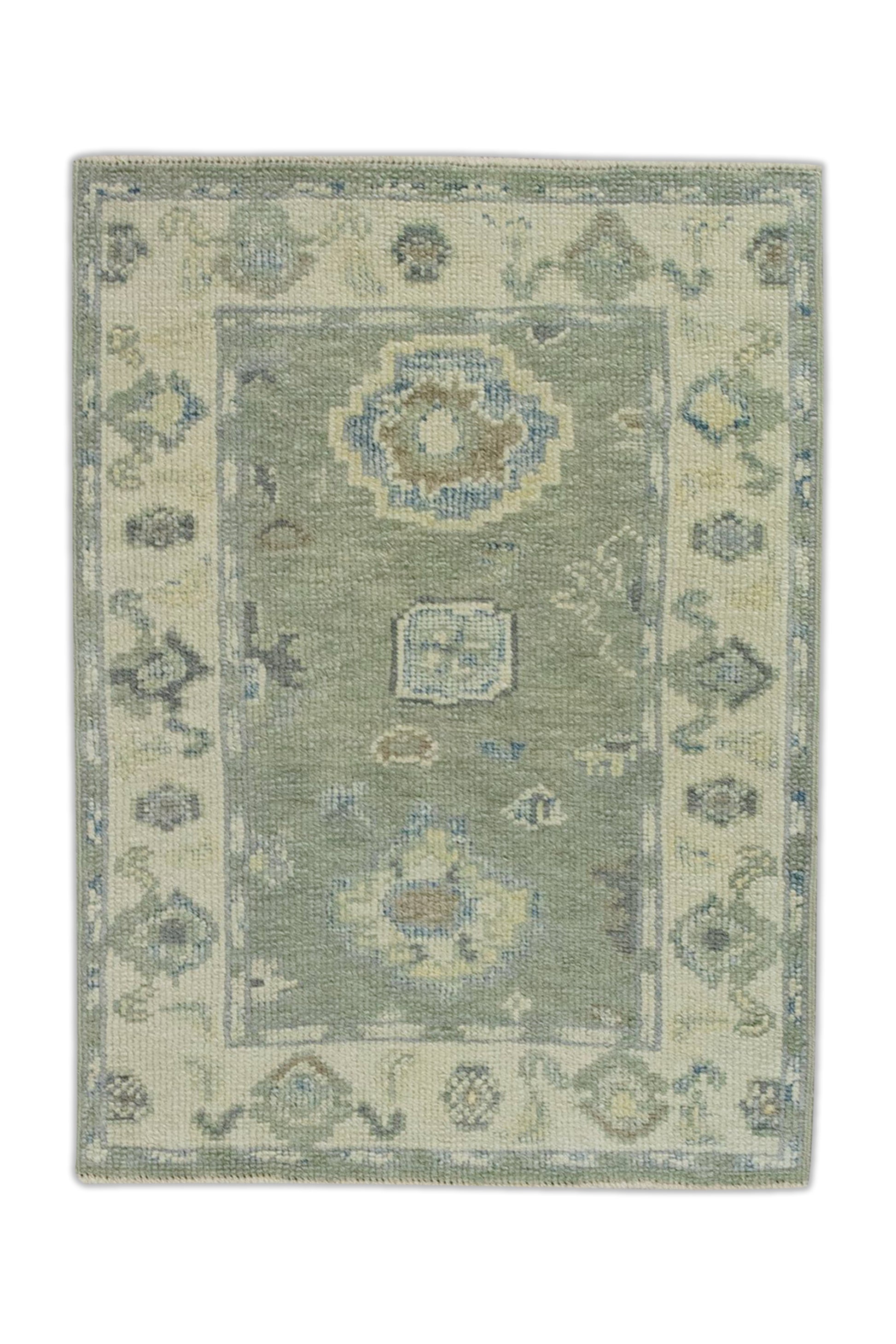 Turkish Oushak Rug 2'1" x 2'9" #8087