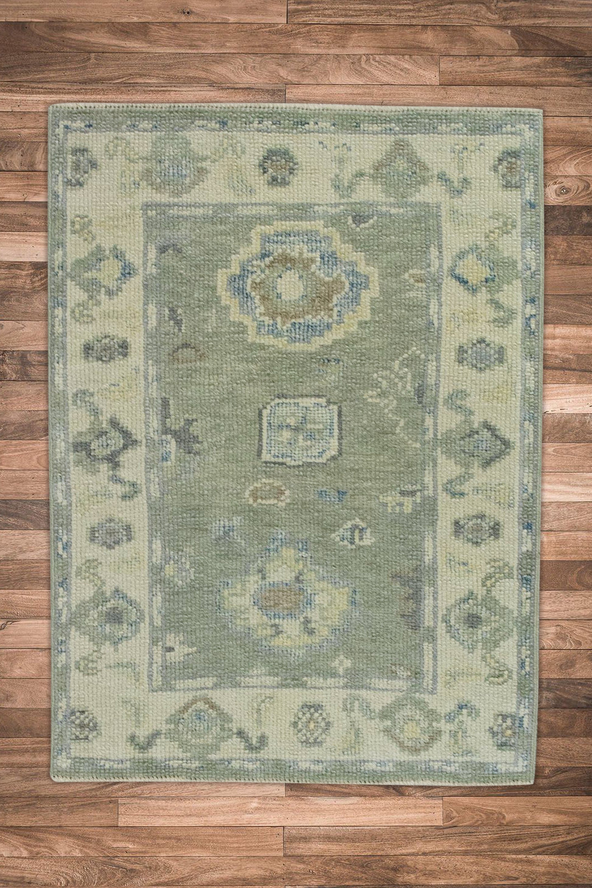 Turkish Oushak Rug 2'1" x 2'9" #8087