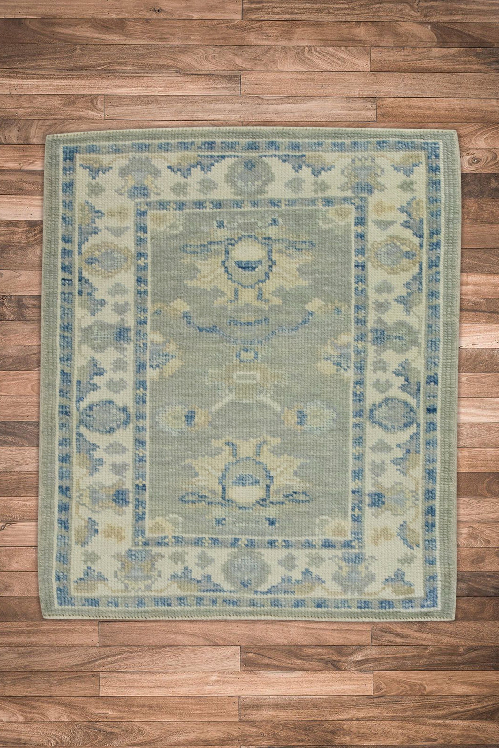 Turkish Oushak Rug 2'4" x 2'9" #7779