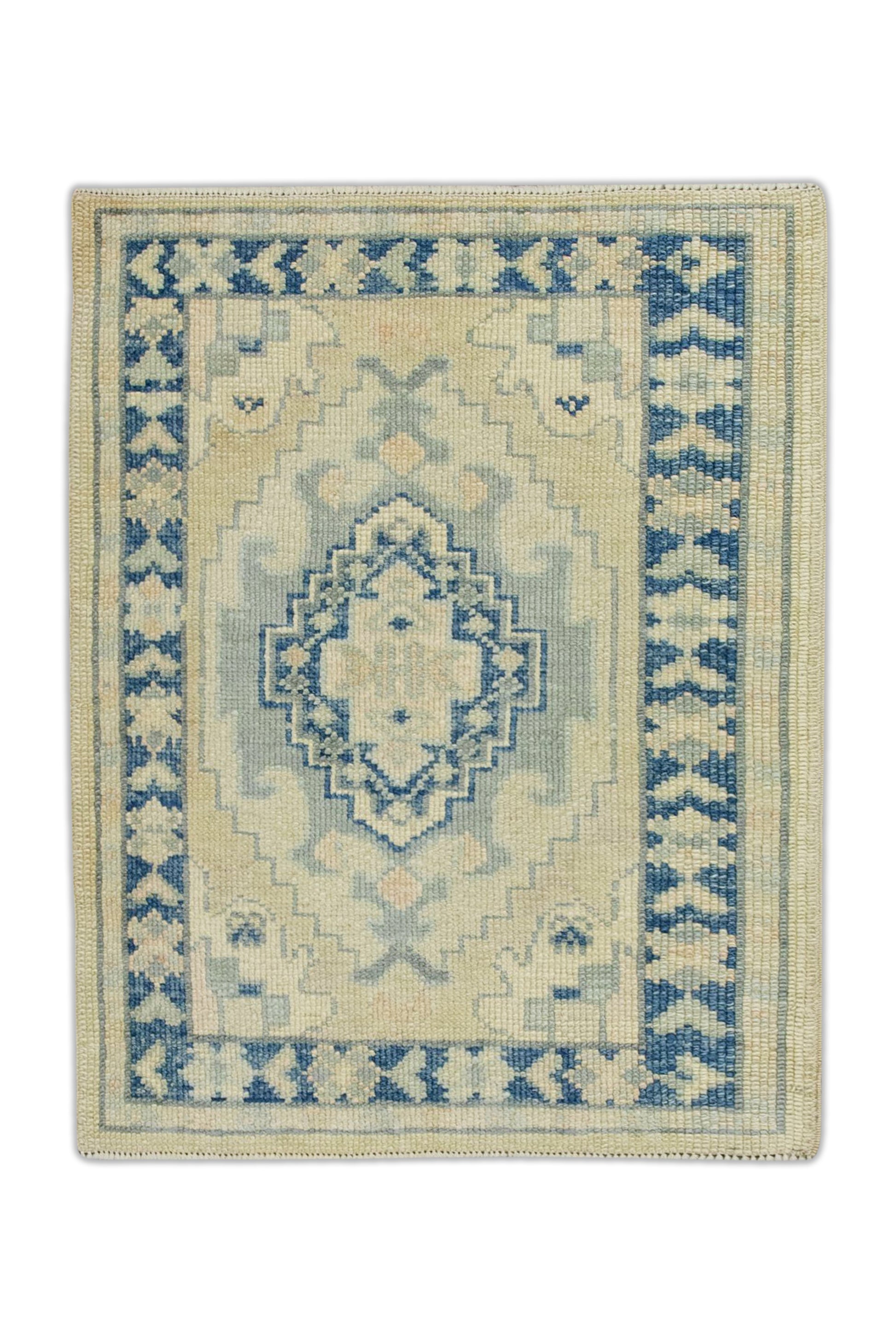 Turkish Oushak Rug 2'4" x 2'11" #7817